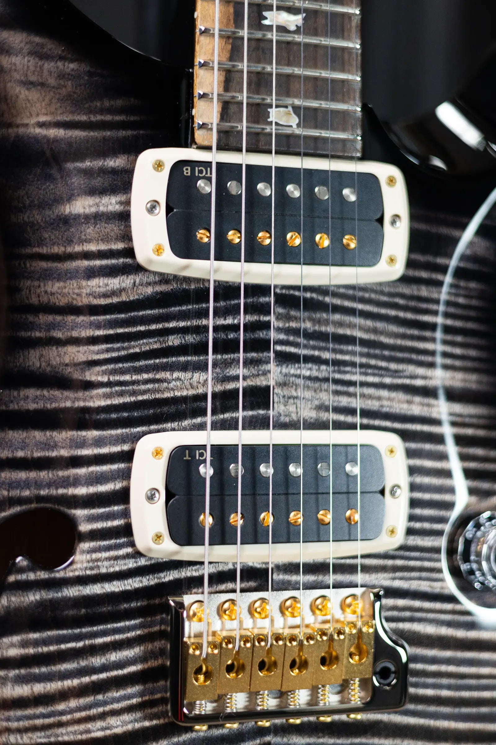 PRS Custom 24-08 Semi-Hollow 40th Anniversary Limited Edition Electric Guitar - Charcoal Wraparound Smokeburst with Hardshell Case