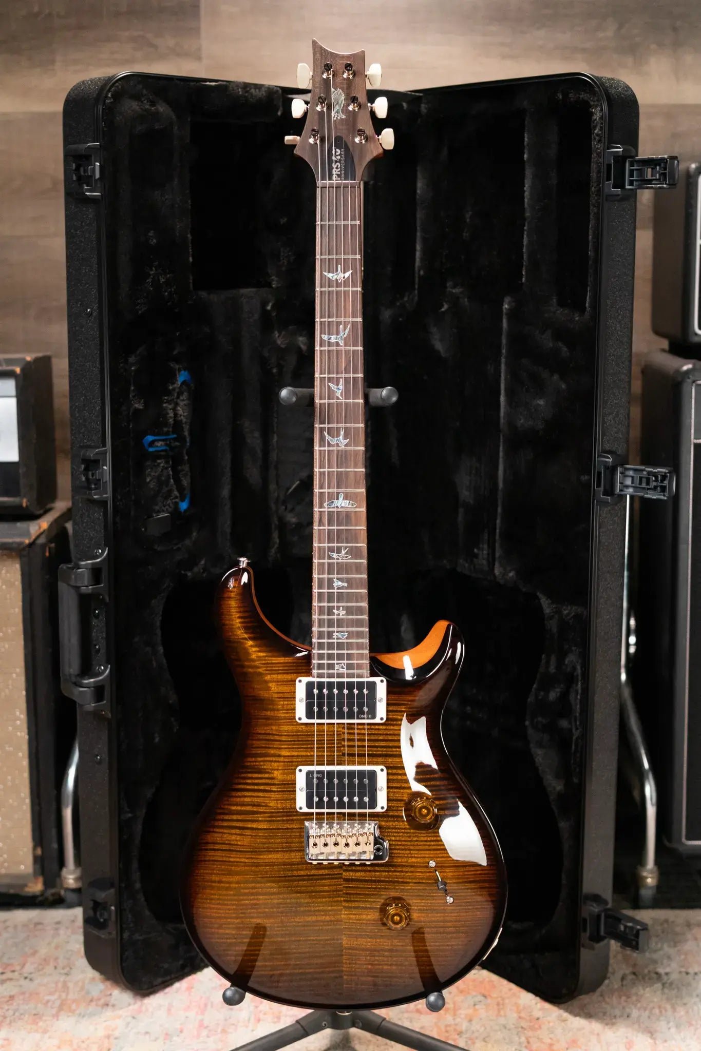 PRS Custom 24 40th Anniversary Limited Edition Electric Guitar - Tiger Eye Smokeburst with Hardshell Case