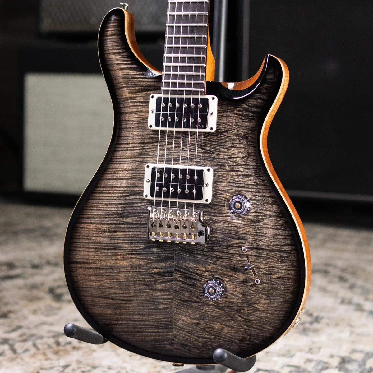 PRS Custom 24 "Birds of a Feather" Limited Edition Artist Top Electric Guitar - Charcoal Microburst with Hardshell Case