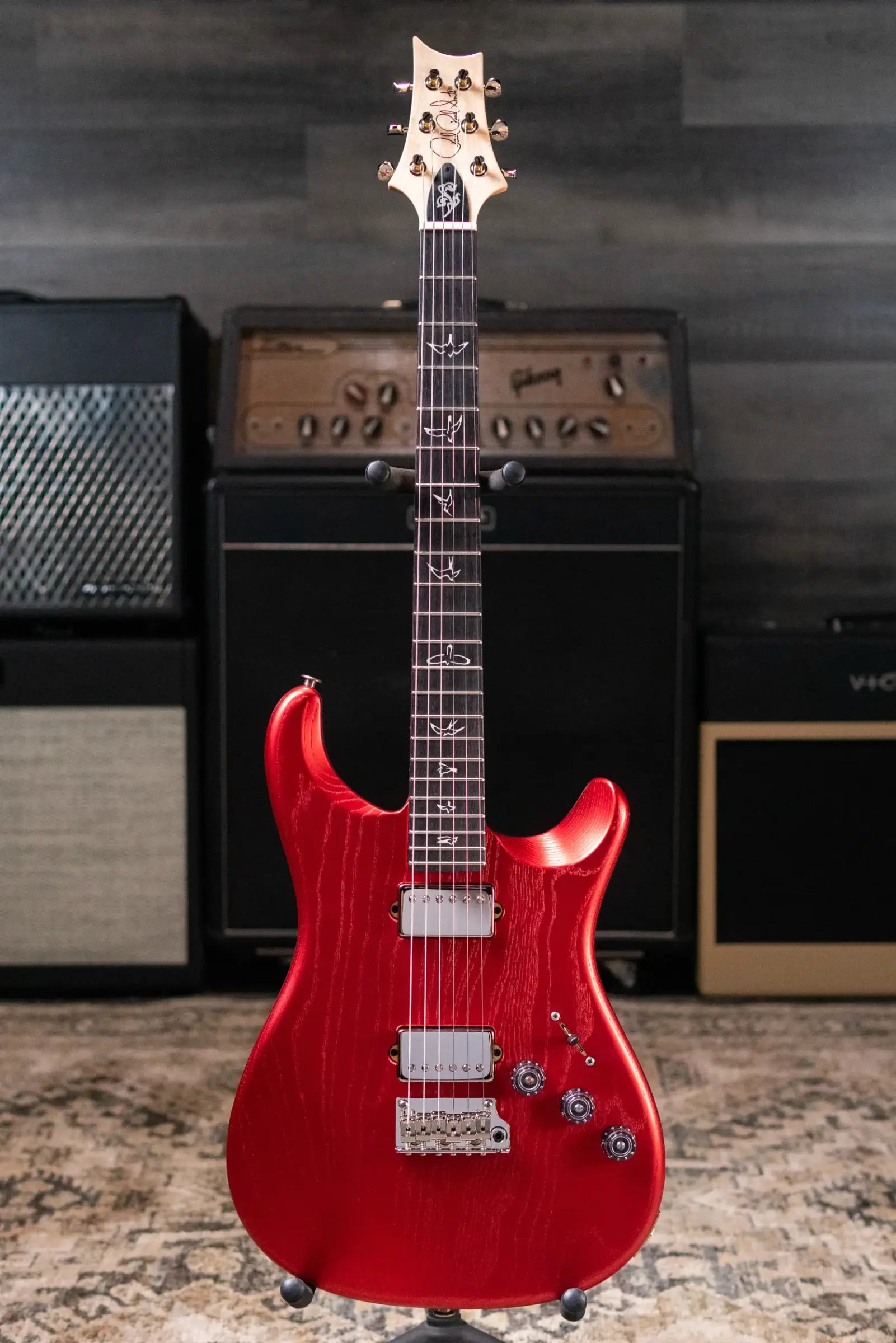 PRS Fiore HH Satin Electric Guitar - Red Apple Metallic with Gig Bag
