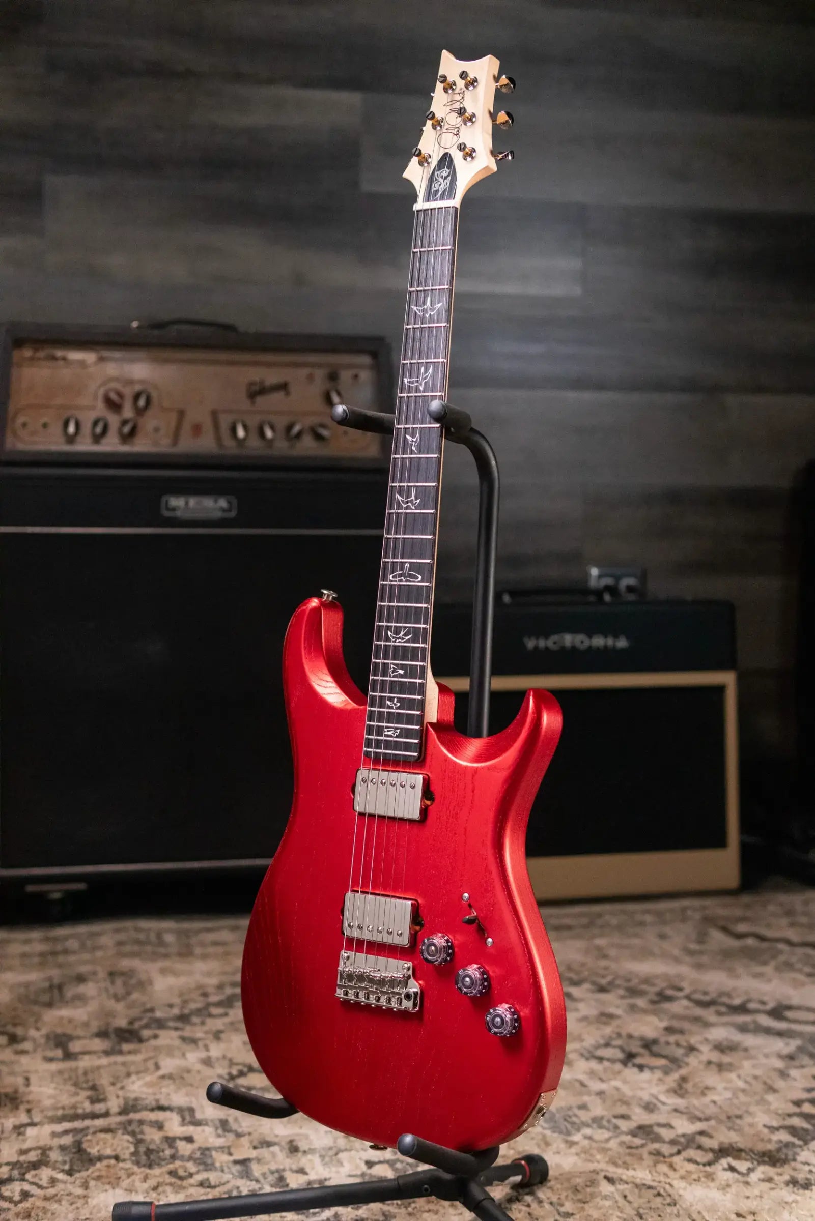 PRS Fiore HH Satin Electric Guitar - Red Apple Metallic with Gig Bag