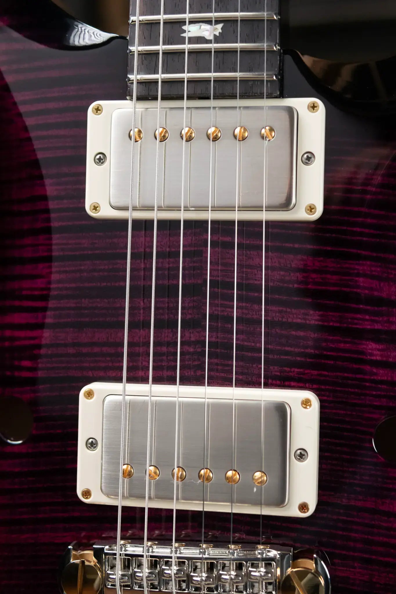 PRS Hollowbody II Piezo Flame Maple 10-Top - Violet Smokeburst with Hardshell Case