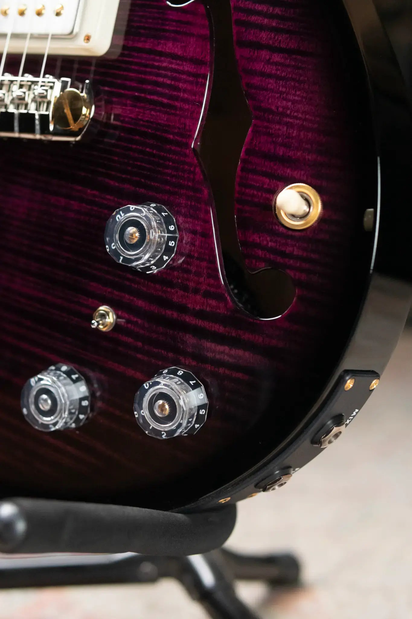 PRS Hollowbody II Piezo Flame Maple 10-Top - Violet Smokeburst with Hardshell Case