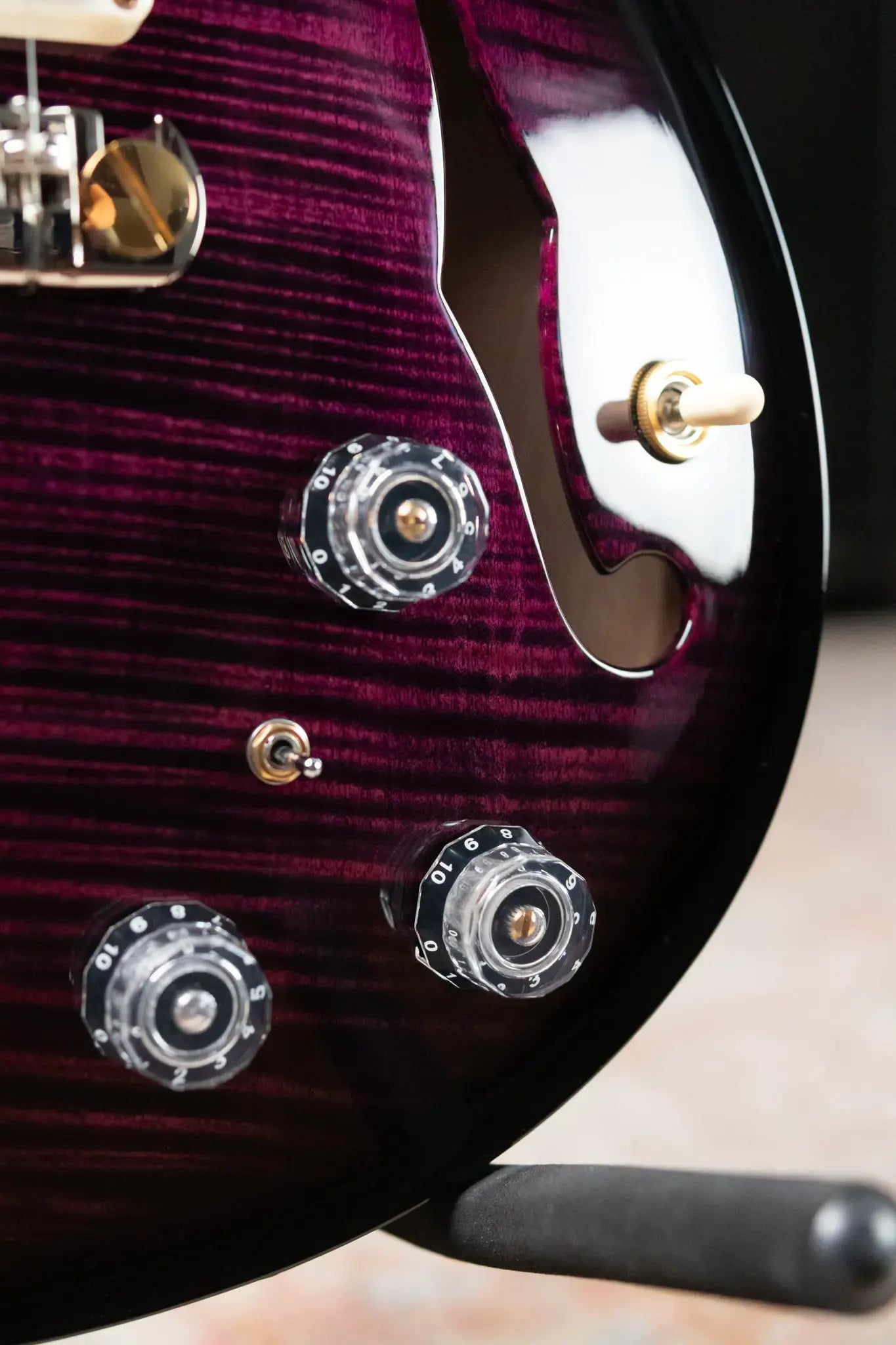 PRS Hollowbody II Piezo Flame Maple 10-Top - Violet Smokeburst with Hardshell Case