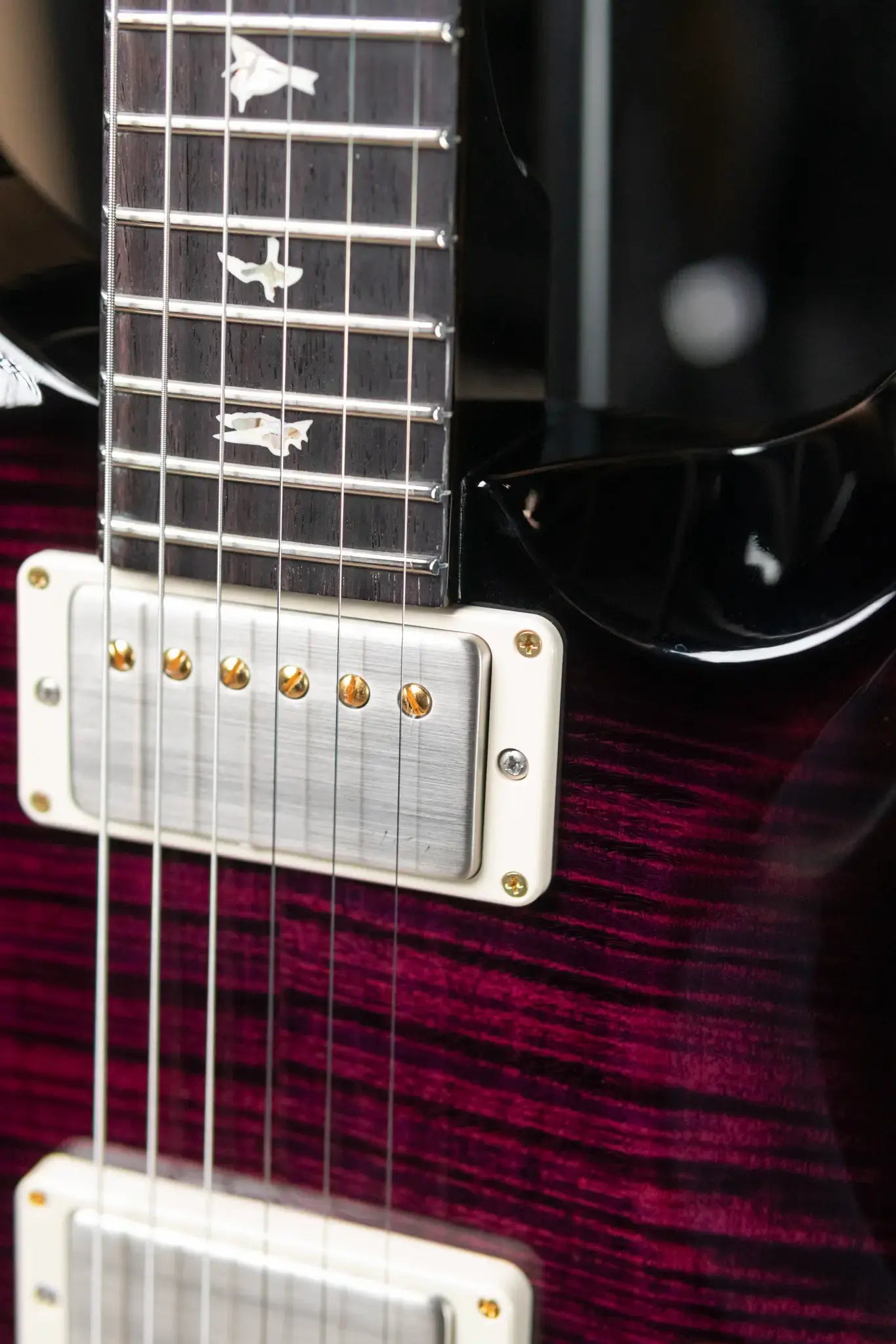 PRS Hollowbody II Piezo Flame Maple 10-Top -  Violet Smokeburst with Hardshell Case