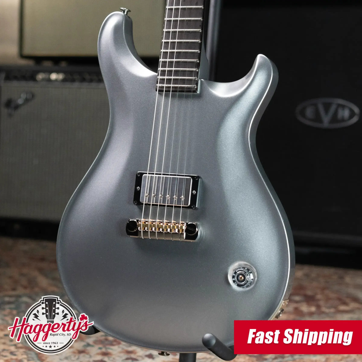 PRS Jonathan Jourdan Signature Limited Edition Electric Guitar - Platinum Metallic with Hardshell Case