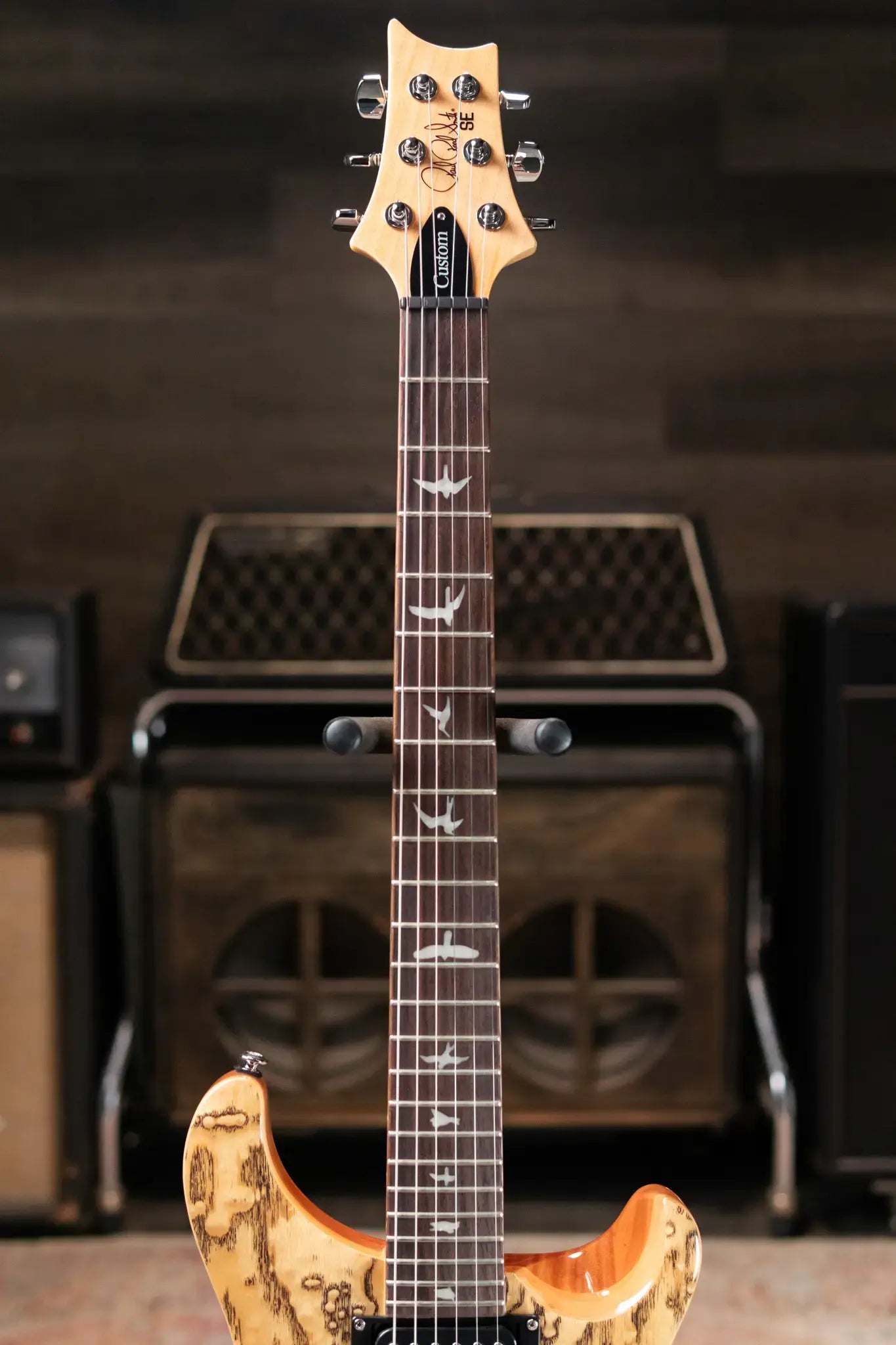 PRS Limited Edition SE Exotic Custom 24 Electric Guitar - Burled Ash with Gig Bag