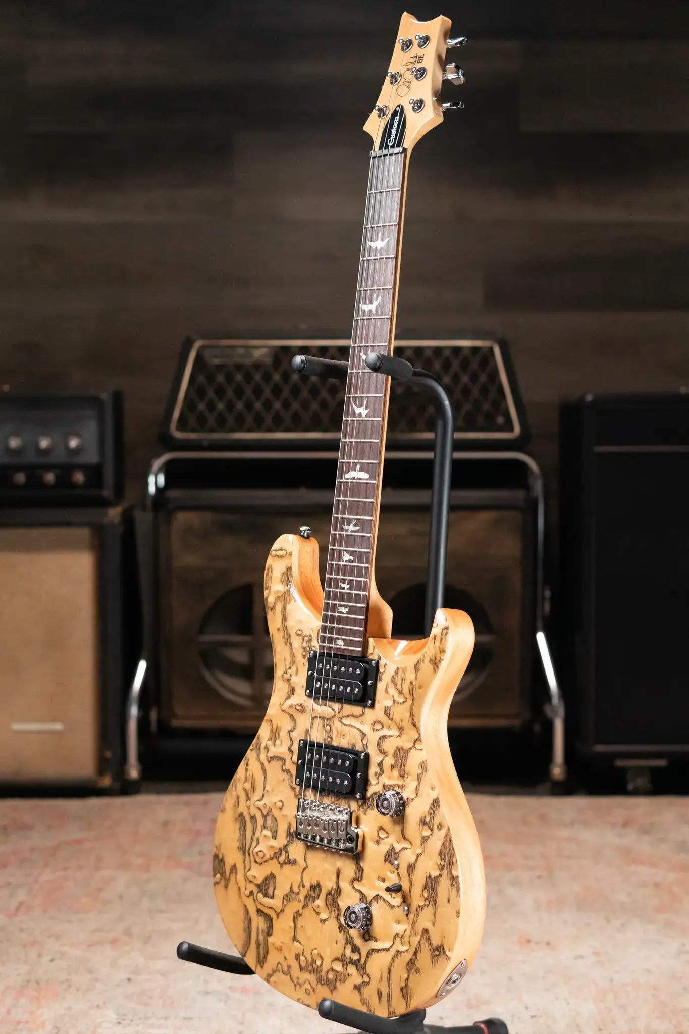 PRS Limited Edition SE Exotic Custom 24 Electric Guitar - Burled Ash with Gig Bag