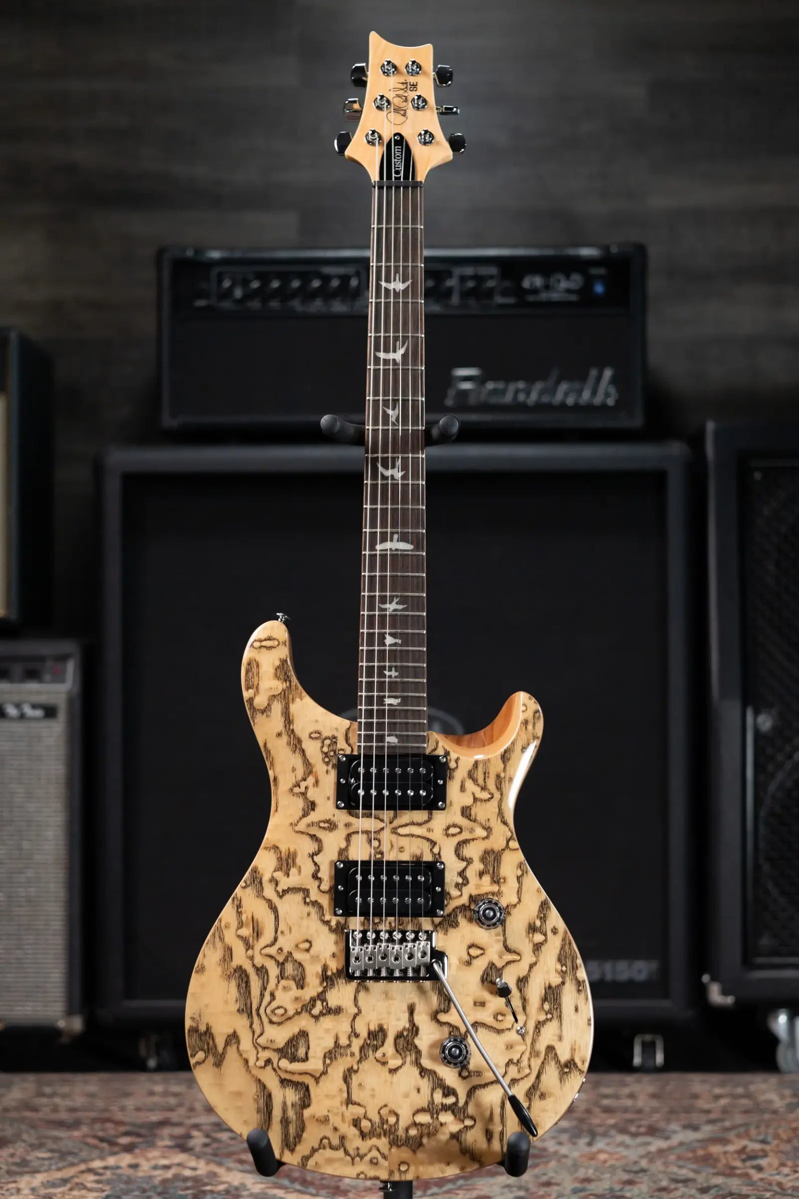 PRS Limited Edition SE Exotic Custom 24 Electric Guitar - Burled Ash with Gig Bag - Used