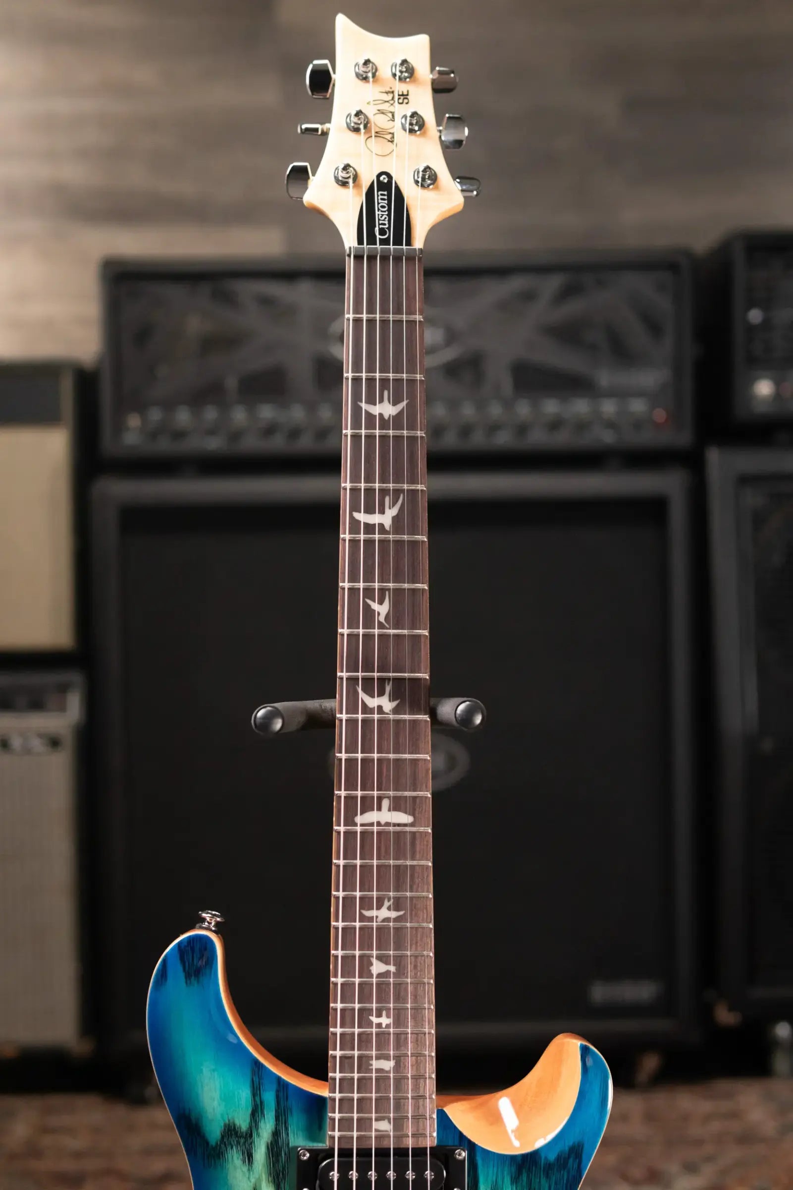 PRS Limited Edition SE Exotic Custom 24 Electric Guitar - Lake Blue with Gig Bag
