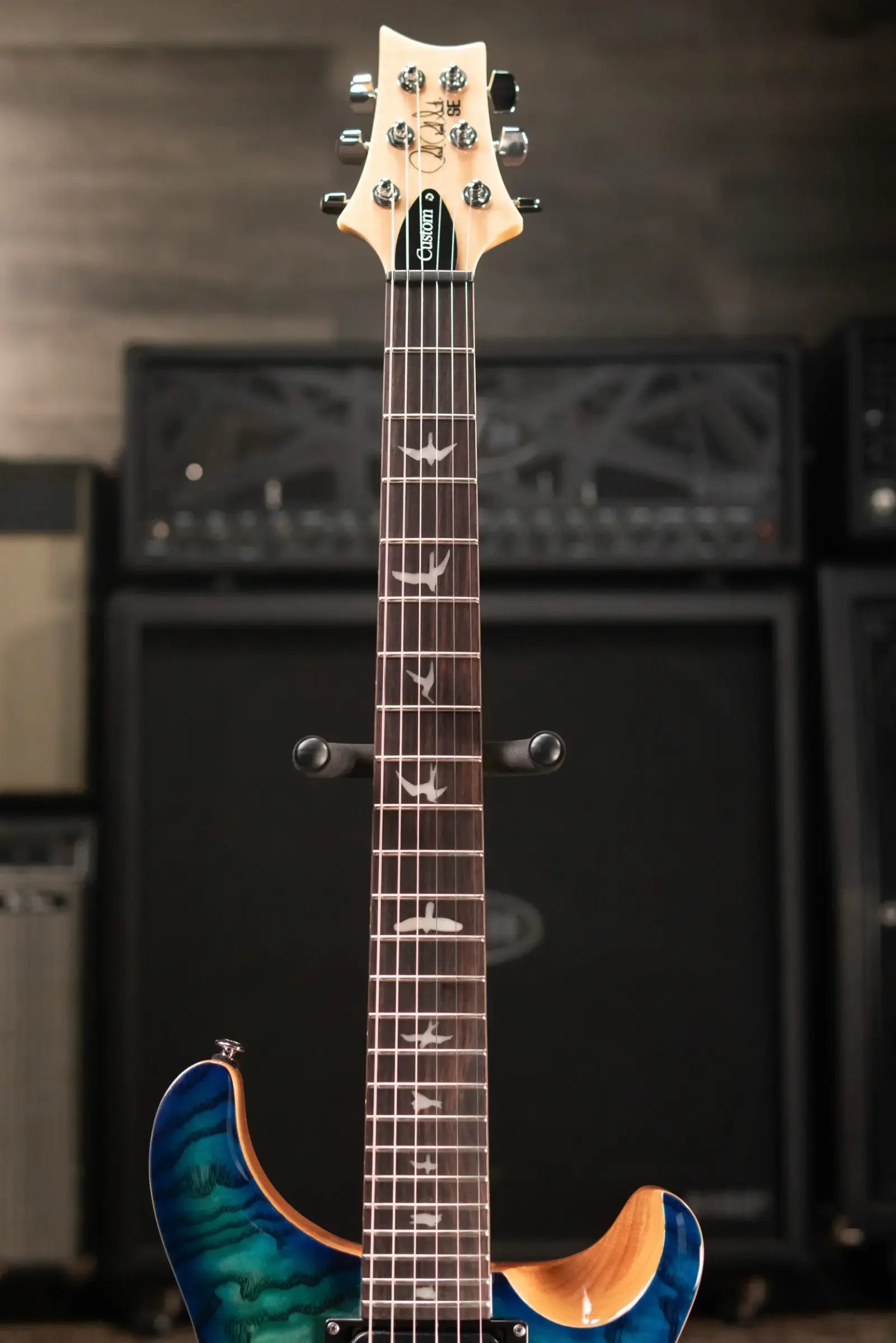PRS Limited Edition SE Exotic Custom 24 Electric Guitar - Lake Blue with Gig Bag