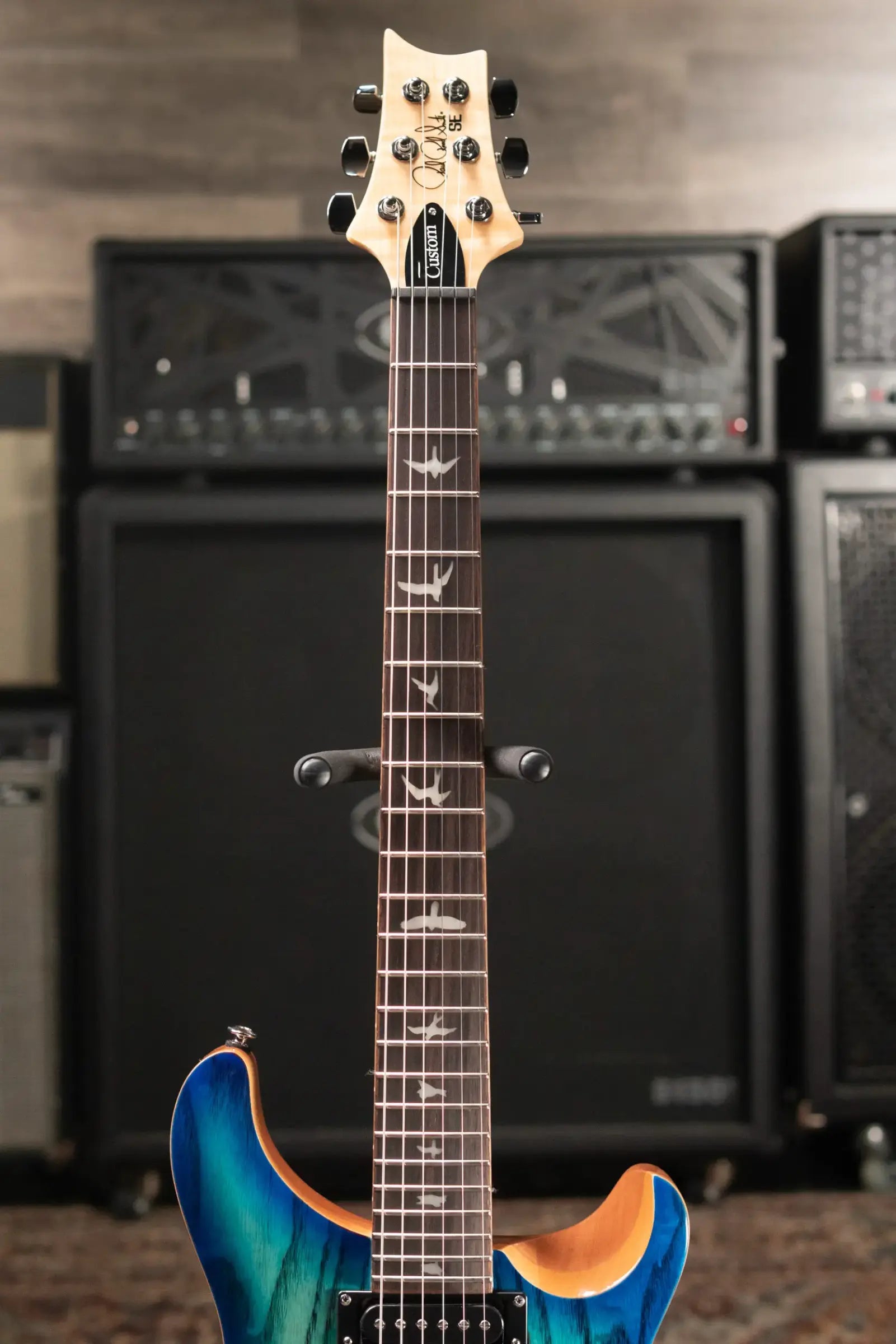 PRS Limited Edition SE Exotic Custom 24 Electric Guitar - Lake Blue with Gig Bag