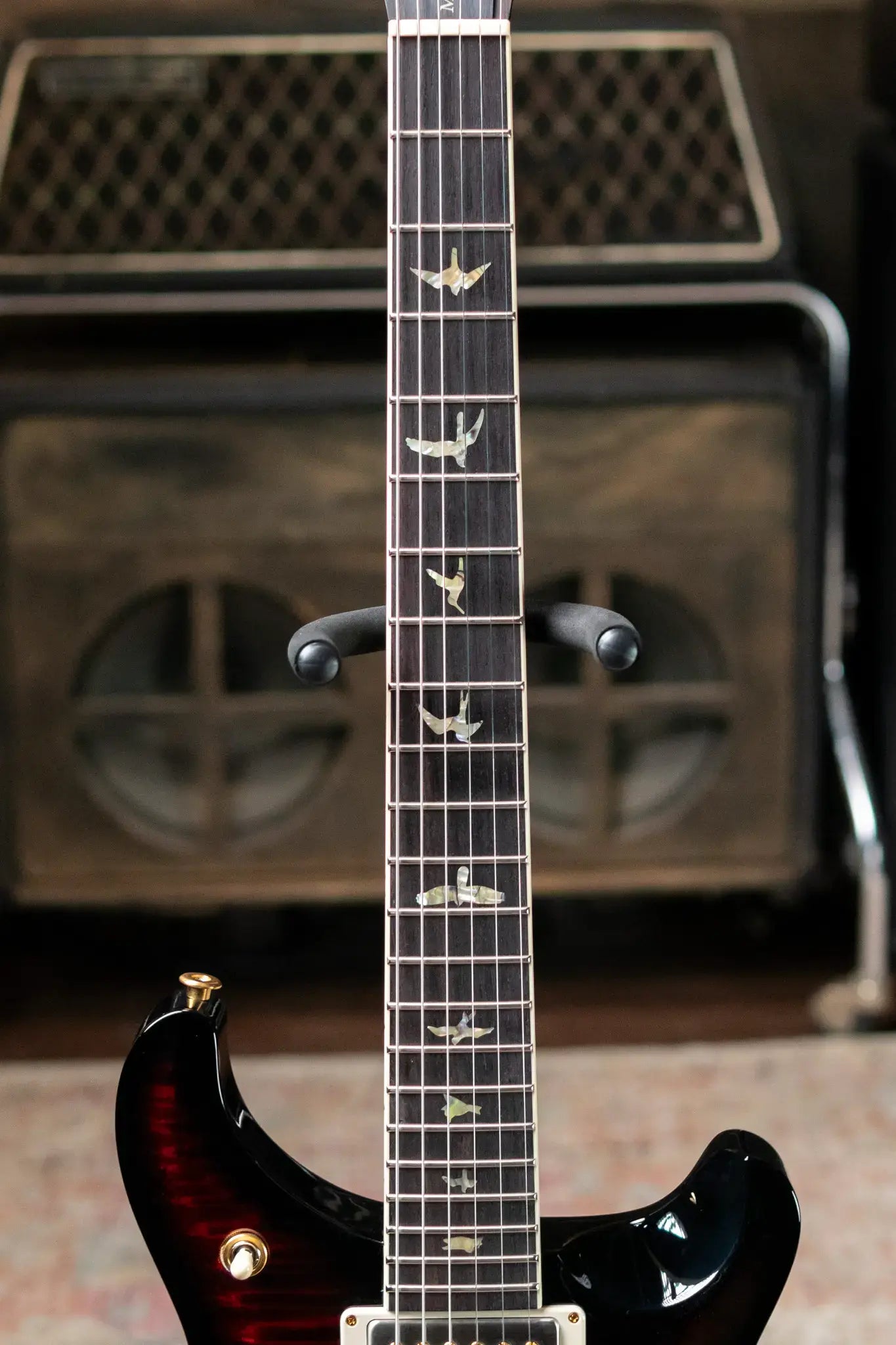 PRS McCarty 594 Flame Maple 10-Top - Fire Red Wrap Smokeburst with Hardshell Case