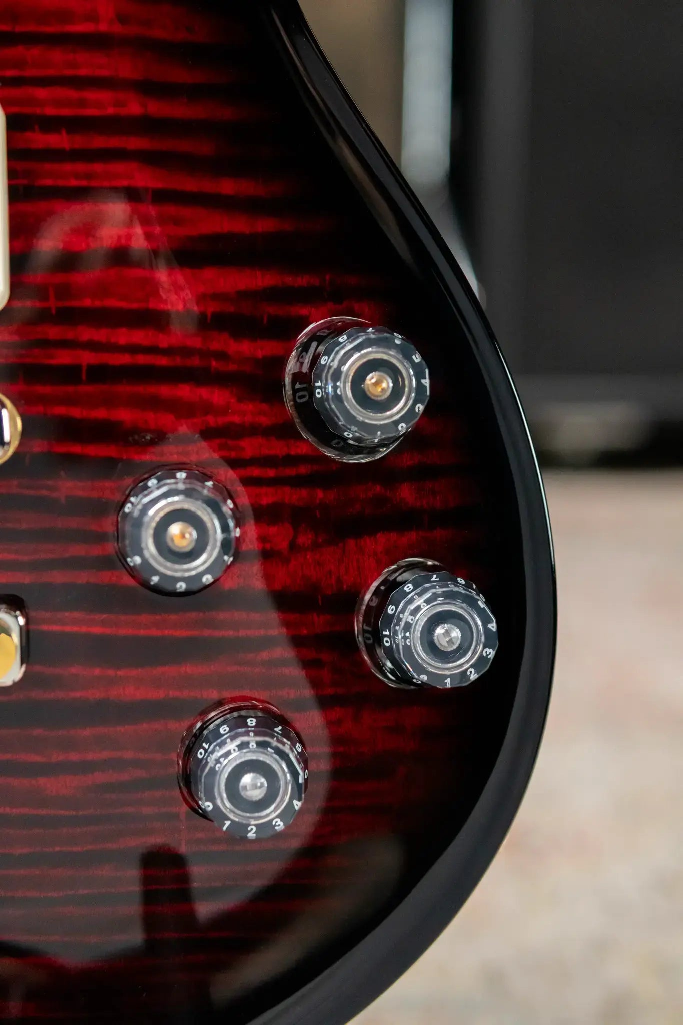 PRS McCarty 594 Flame Maple 10-Top - Fire Red Wrap Smokeburst with Hardshell Case