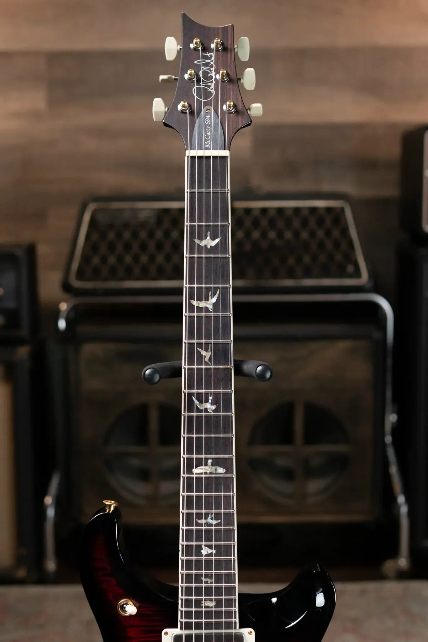 PRS McCarty 594 Hollowbody II Flame Maple 10-Top -  Fire Red Smokewrap Burst with Hardshell Case