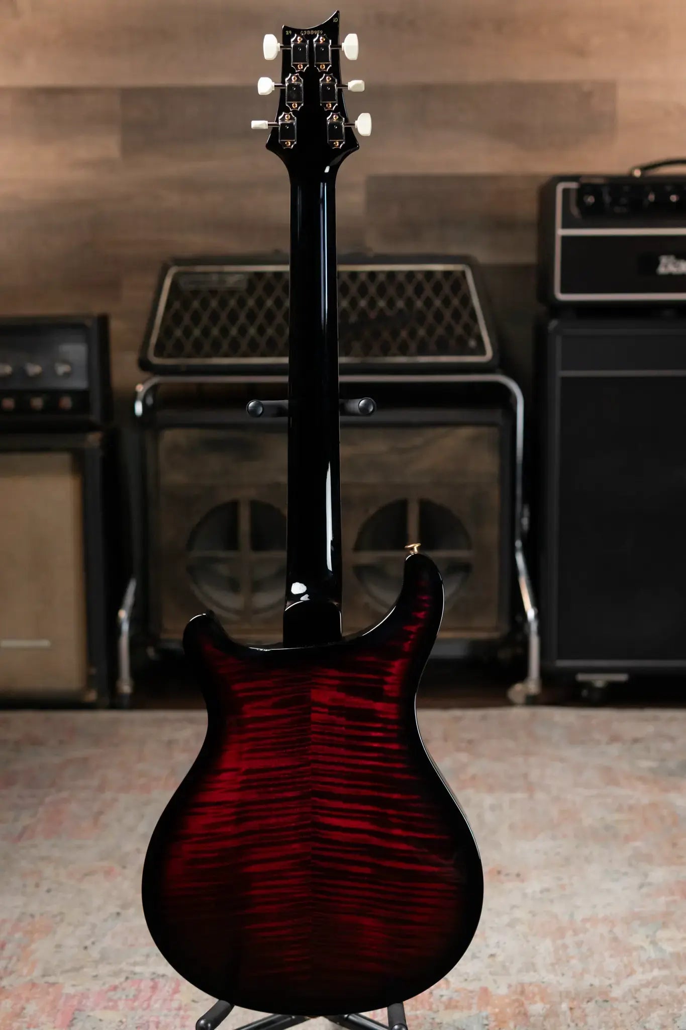 PRS McCarty 594 Hollowbody II Flame Maple 10-Top -  Fire Red Smokewrap Burst with Hardshell Case