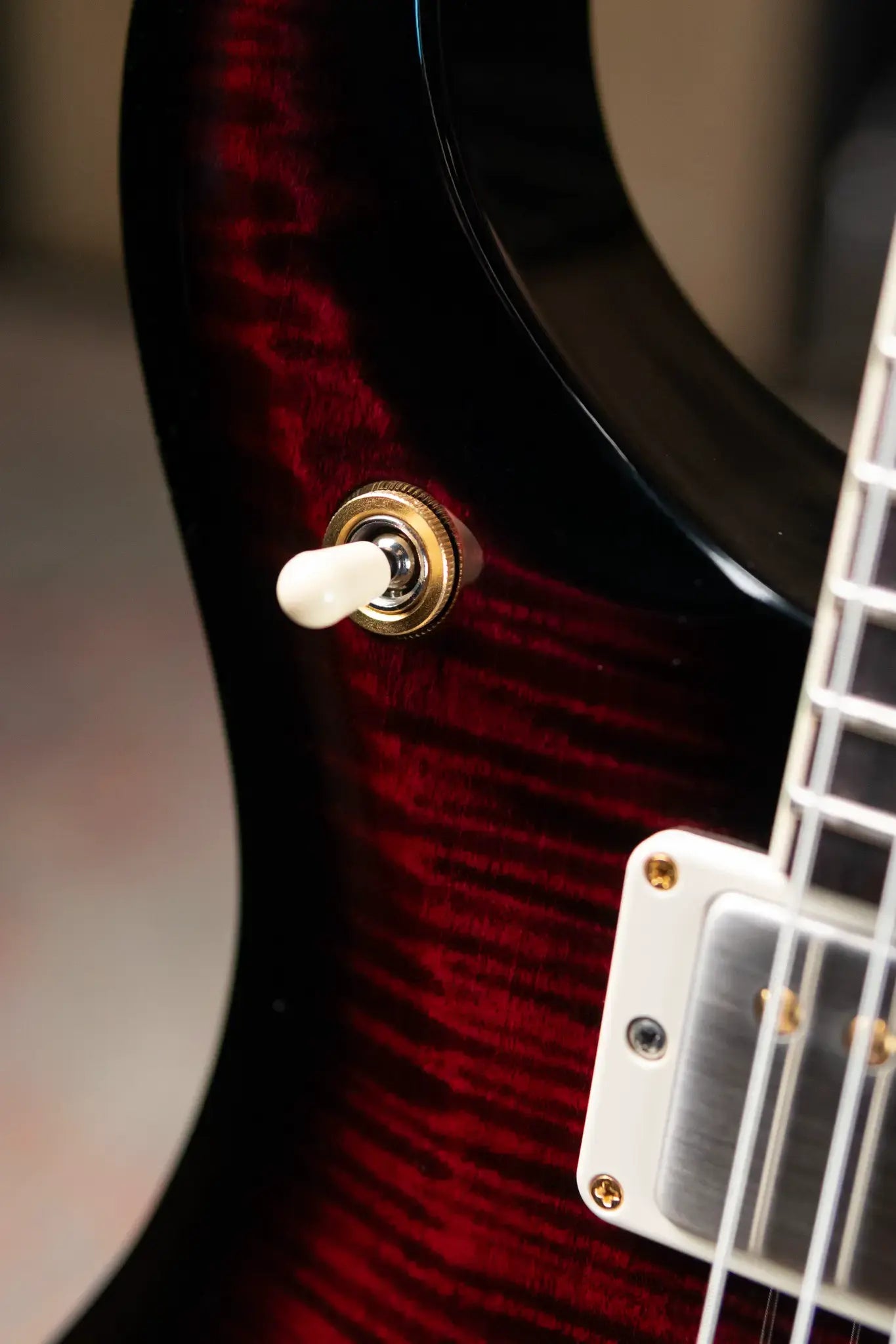 PRS McCarty 594 Hollowbody II Flame Maple 10-Top -  Fire Red Smokewrap Burst with Hardshell Case