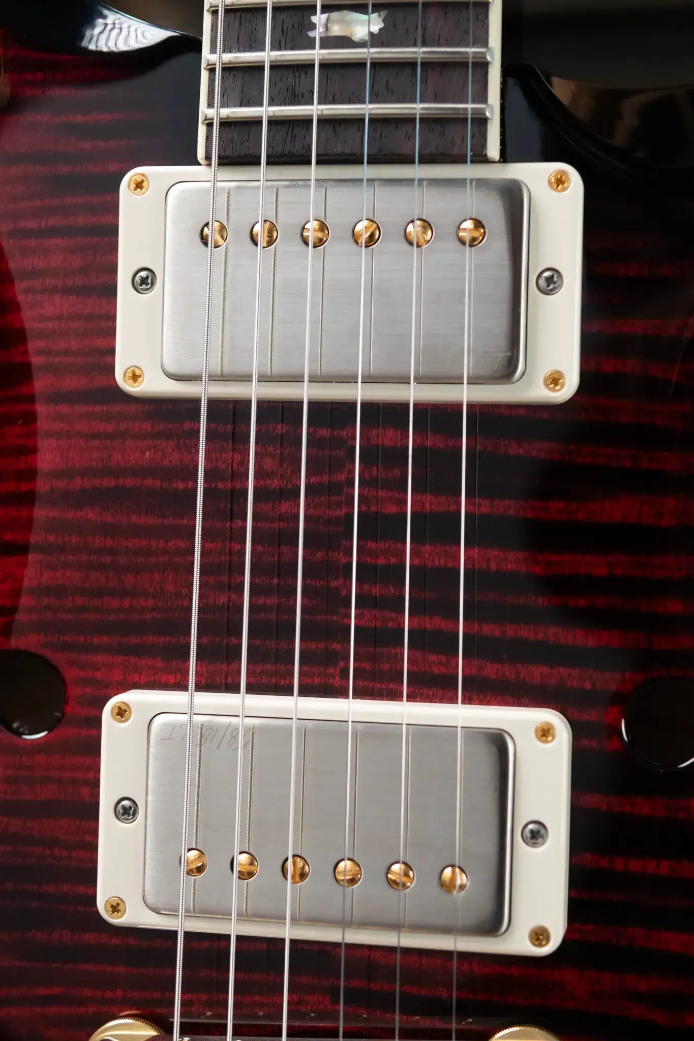 PRS McCarty 594 Hollowbody II Flame Maple 10-Top -  Fire Red Smokewrap Burst with Hardshell Case