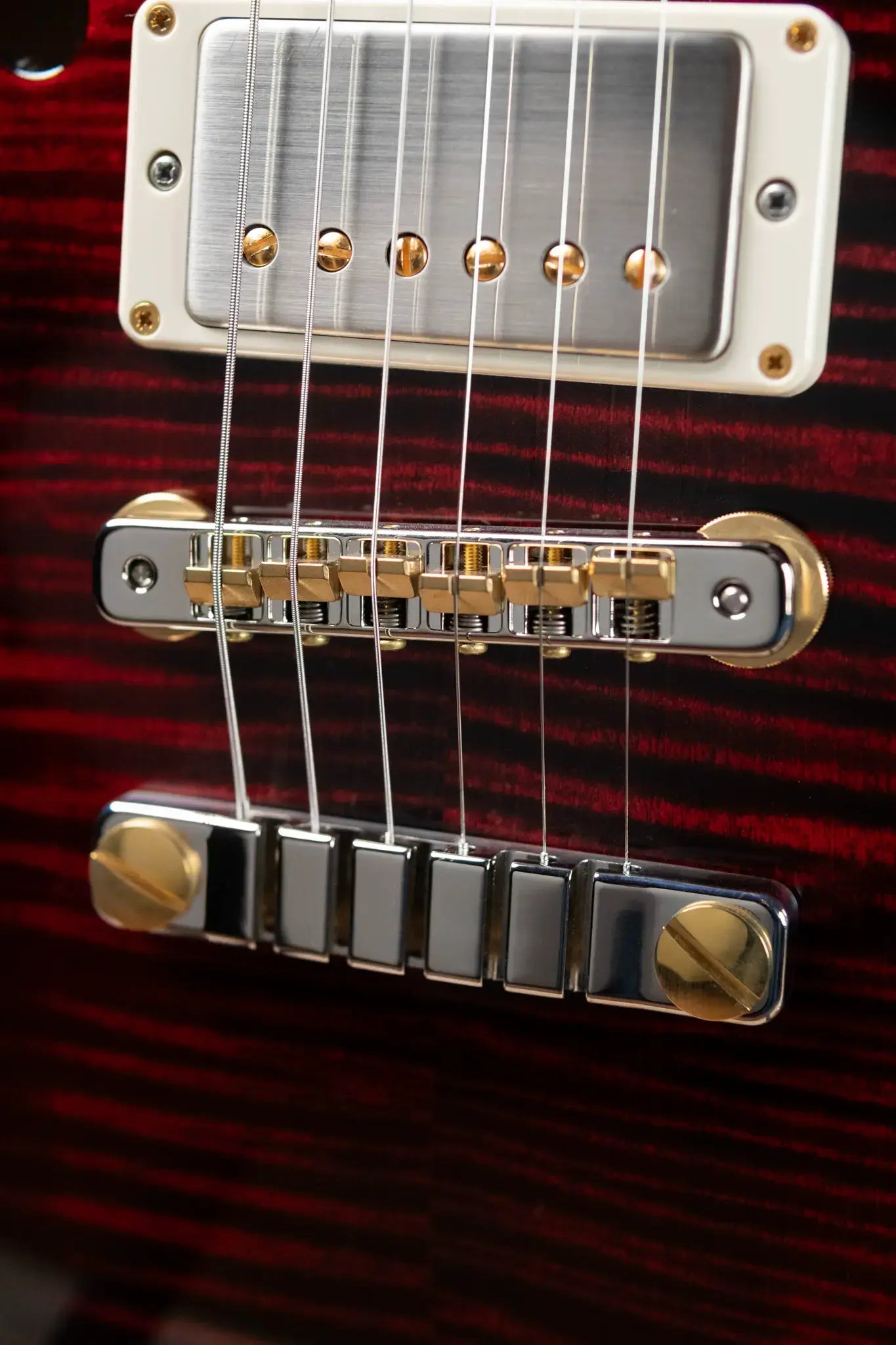 PRS McCarty 594 Hollowbody II Flame Maple 10-Top -  Fire Red Smokewrap Burst with Hardshell Case