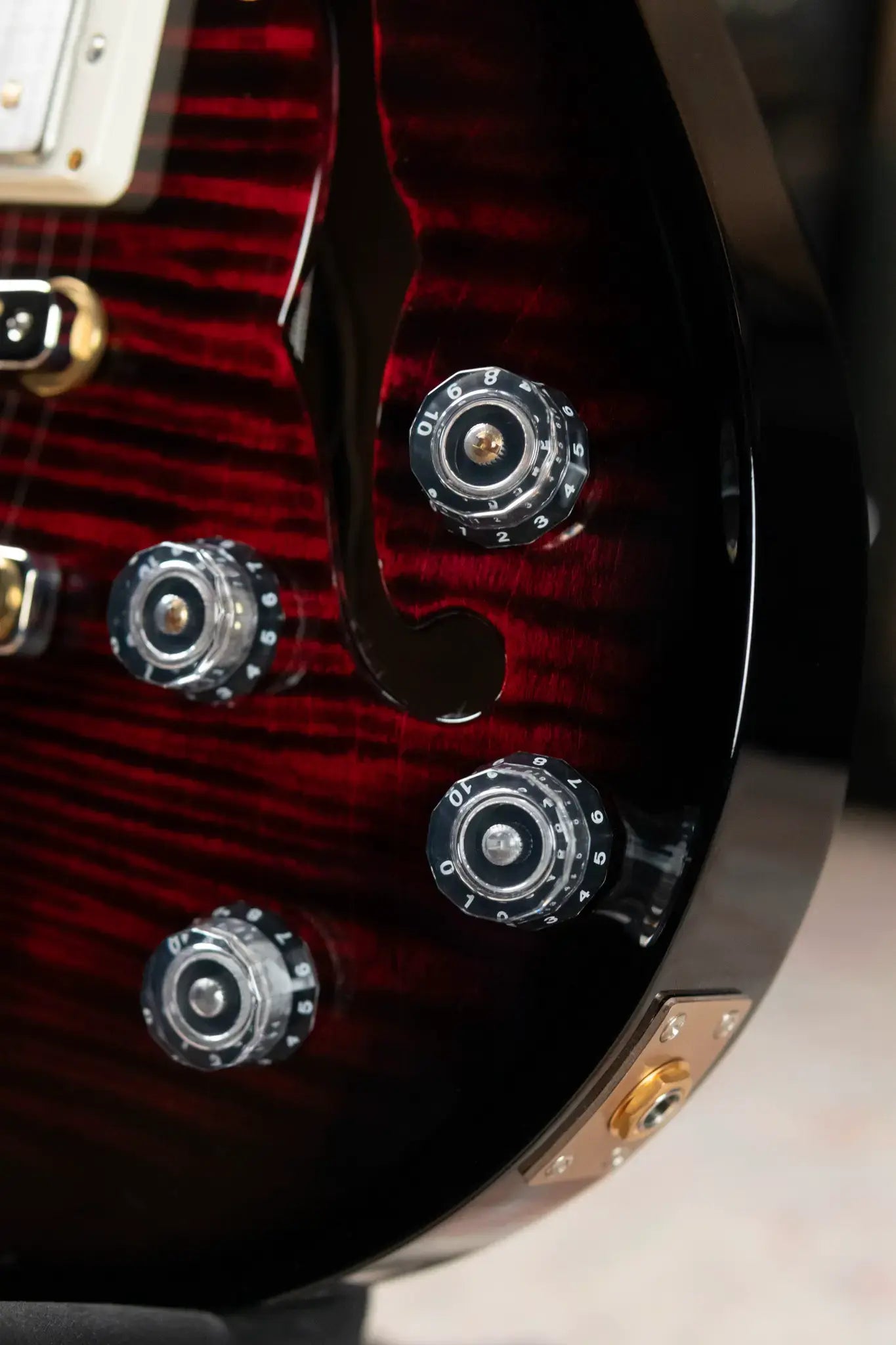 PRS McCarty 594 Hollowbody II Flame Maple 10-Top -  Fire Red Smokewrap Burst with Hardshell Case