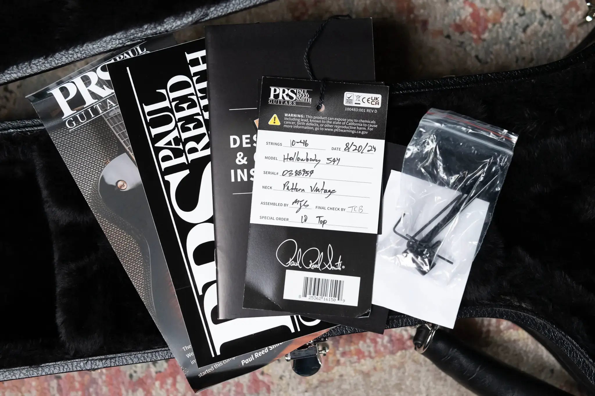 PRS McCarty 594 Hollowbody II Flame Maple 10-Top -  Fire Red Smokewrap Burst with Hardshell Case