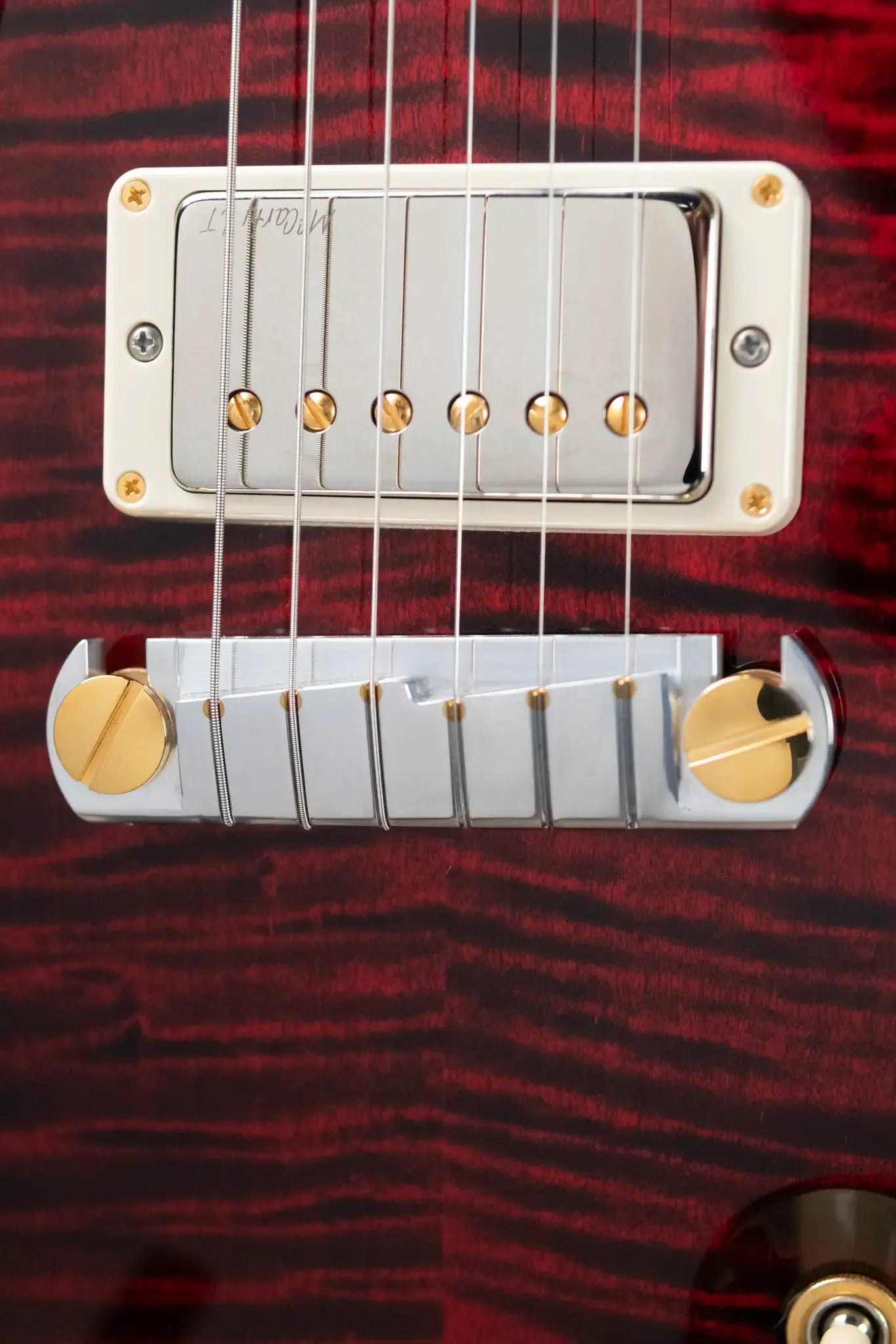 PRS McCarty Flame Maple 10-Top - Fire Red Wrap Smokeburst with Hardshell Case