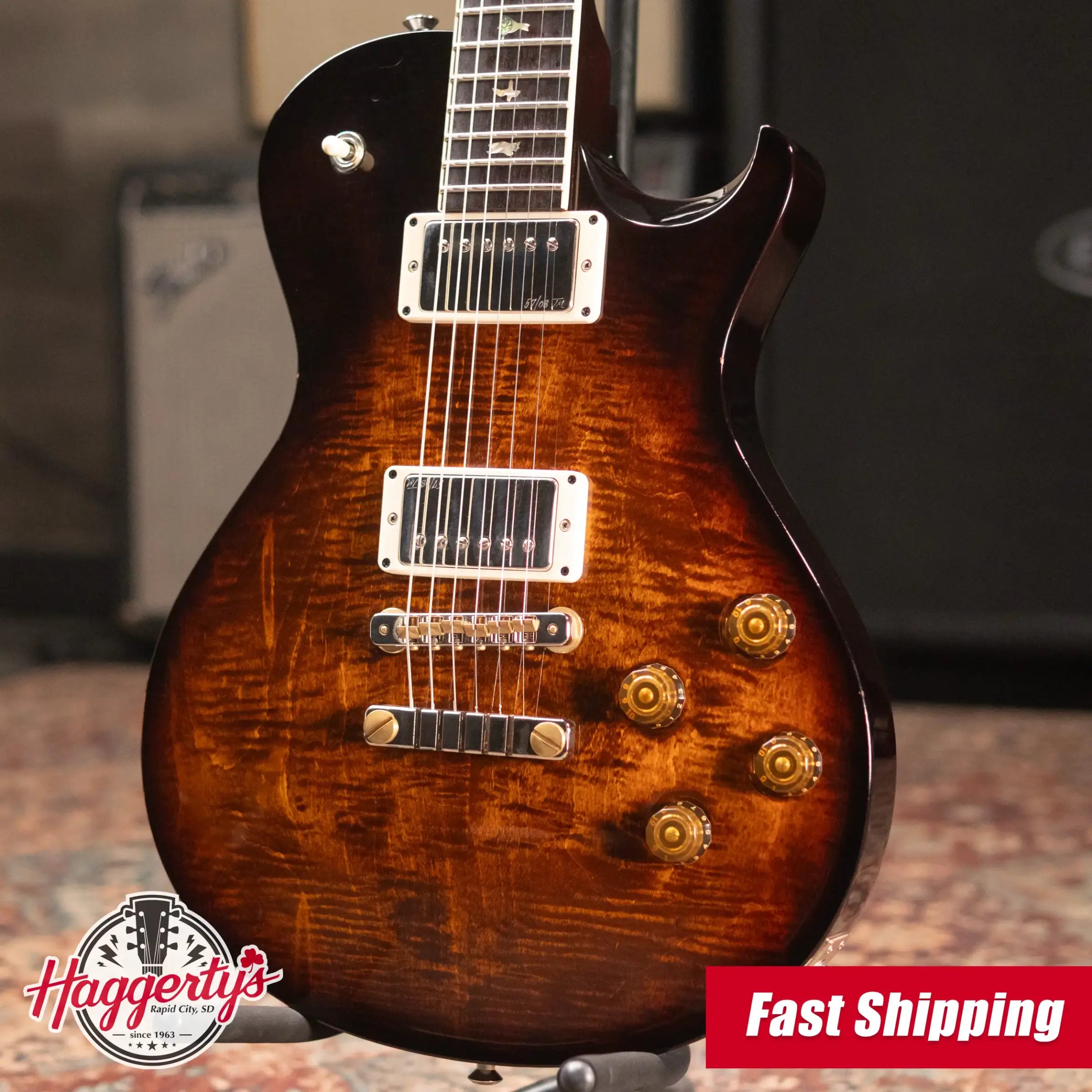 PRS McCarty 594 Singlecut Electric Guitar - Black Gold Wraparound Burst with Hardshell Case - Used