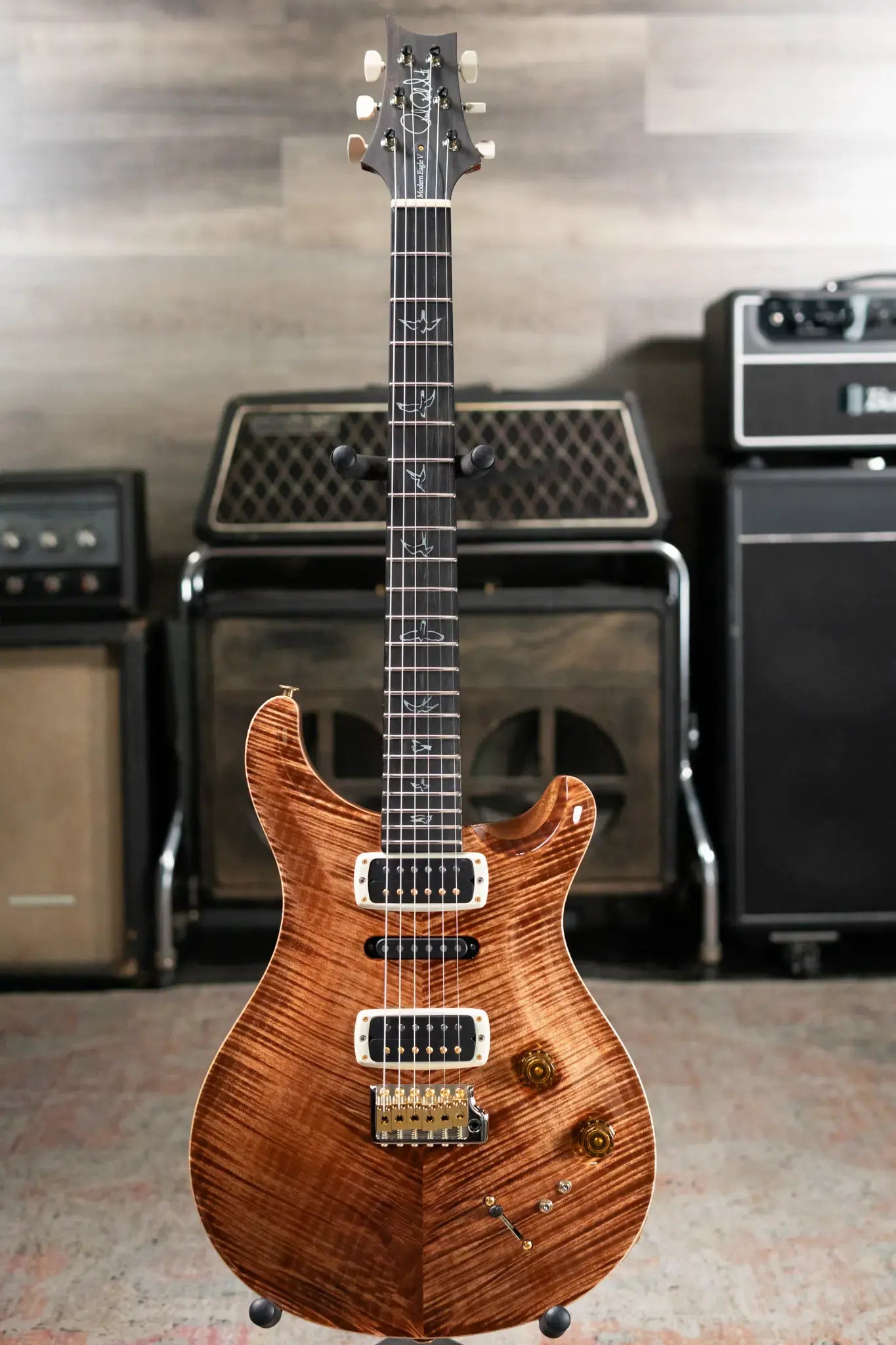 PRS Modern Eagle V 10-Top Electric Guitar - Copperhead with Hardshell Case