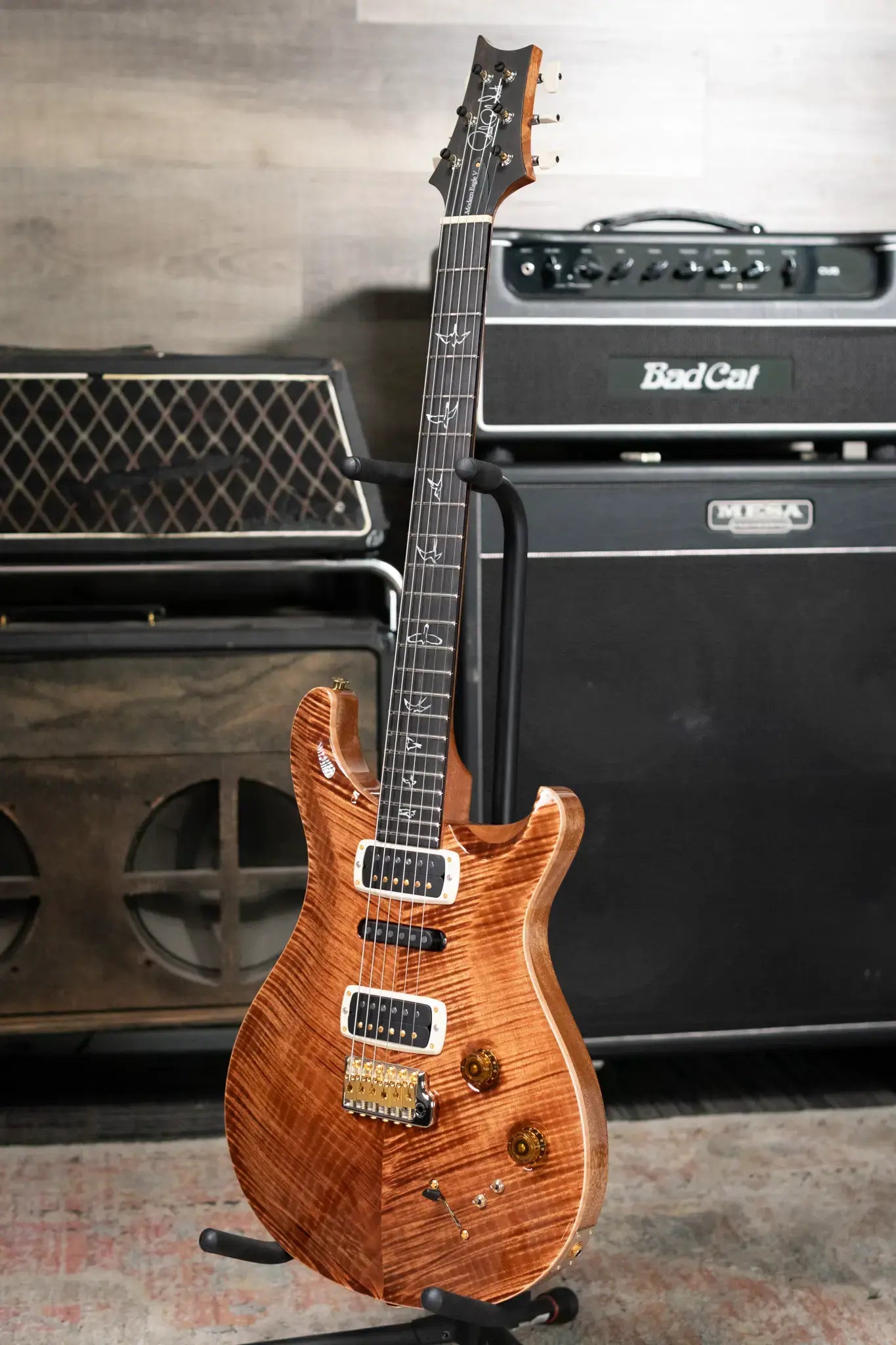PRS Modern Eagle V 10-Top Electric Guitar - Copperhead with Hardshell Case