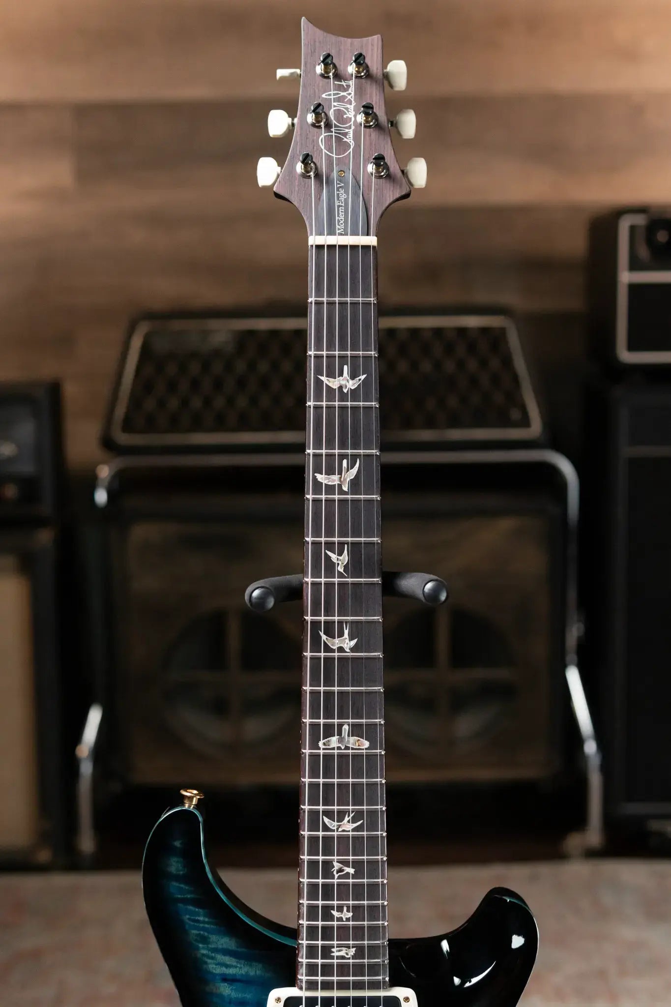 PRS Modern Eagle V Flame Maple 10-Top Electric Guitar - Cobalt Smokeburst with Hardshell Case