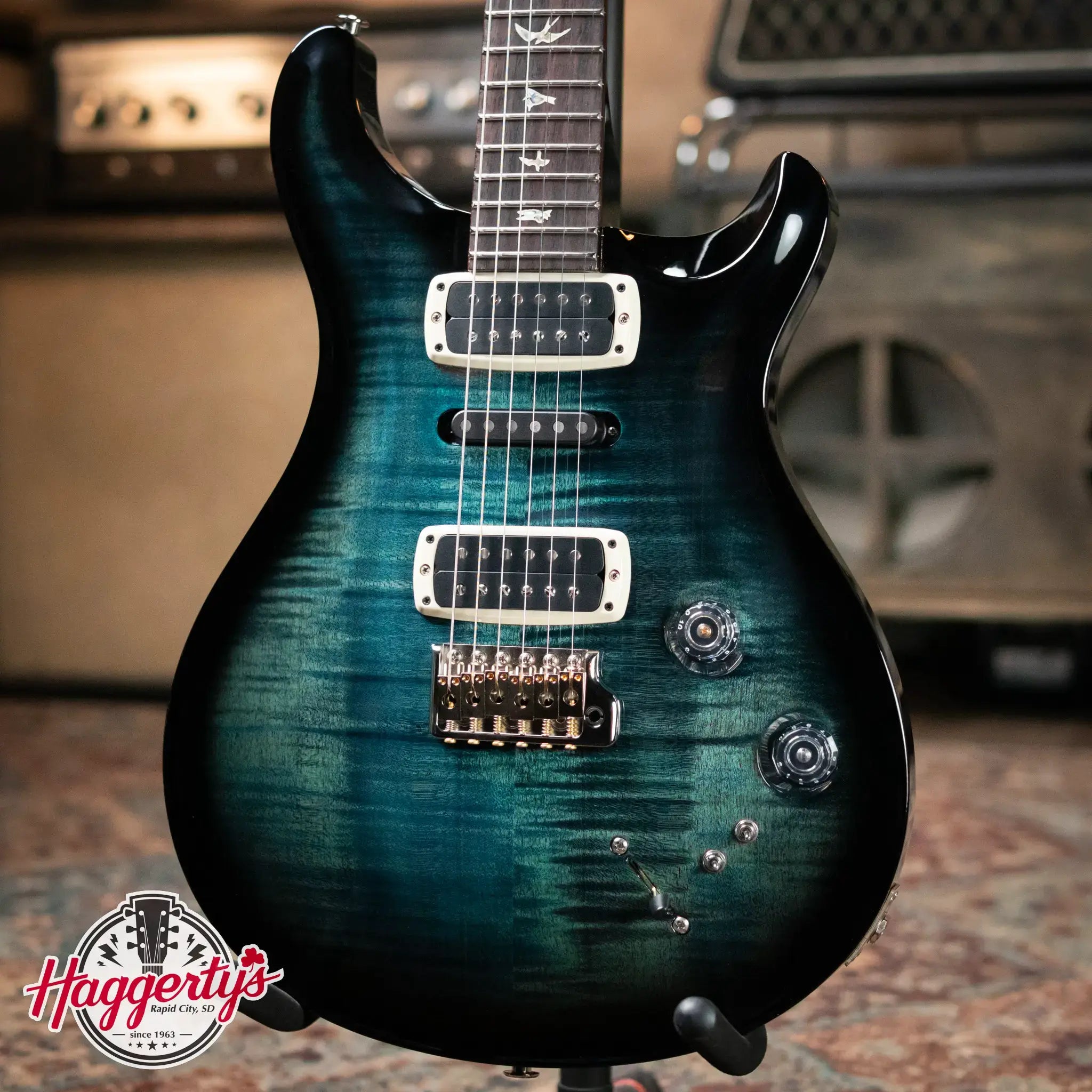 PRS Modern Eagle V - Whale Blue Wraparound Smokeburst with Hardshell Case