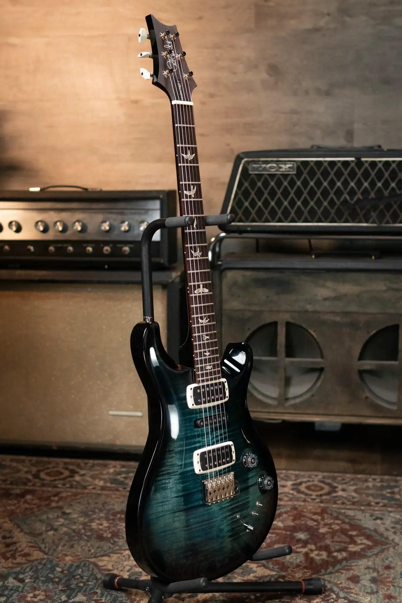 PRS Modern Eagle V - Whale Blue Wraparound Smokeburst with Hardshell Case