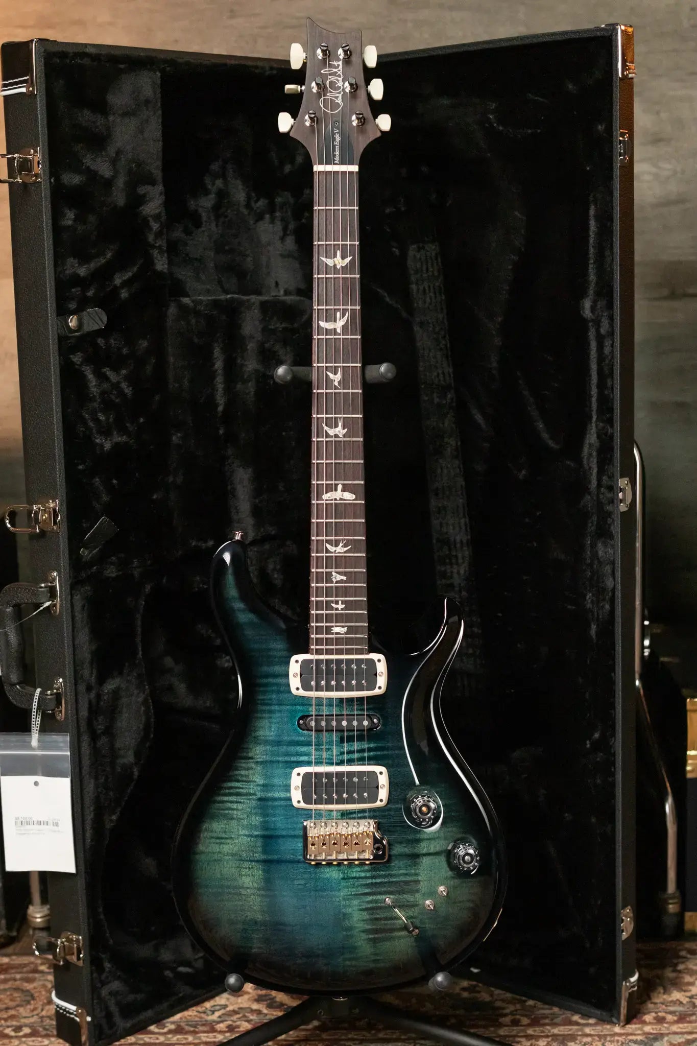 PRS Modern Eagle V - Whale Blue Wraparound Smokeburst with Hardshell Case
