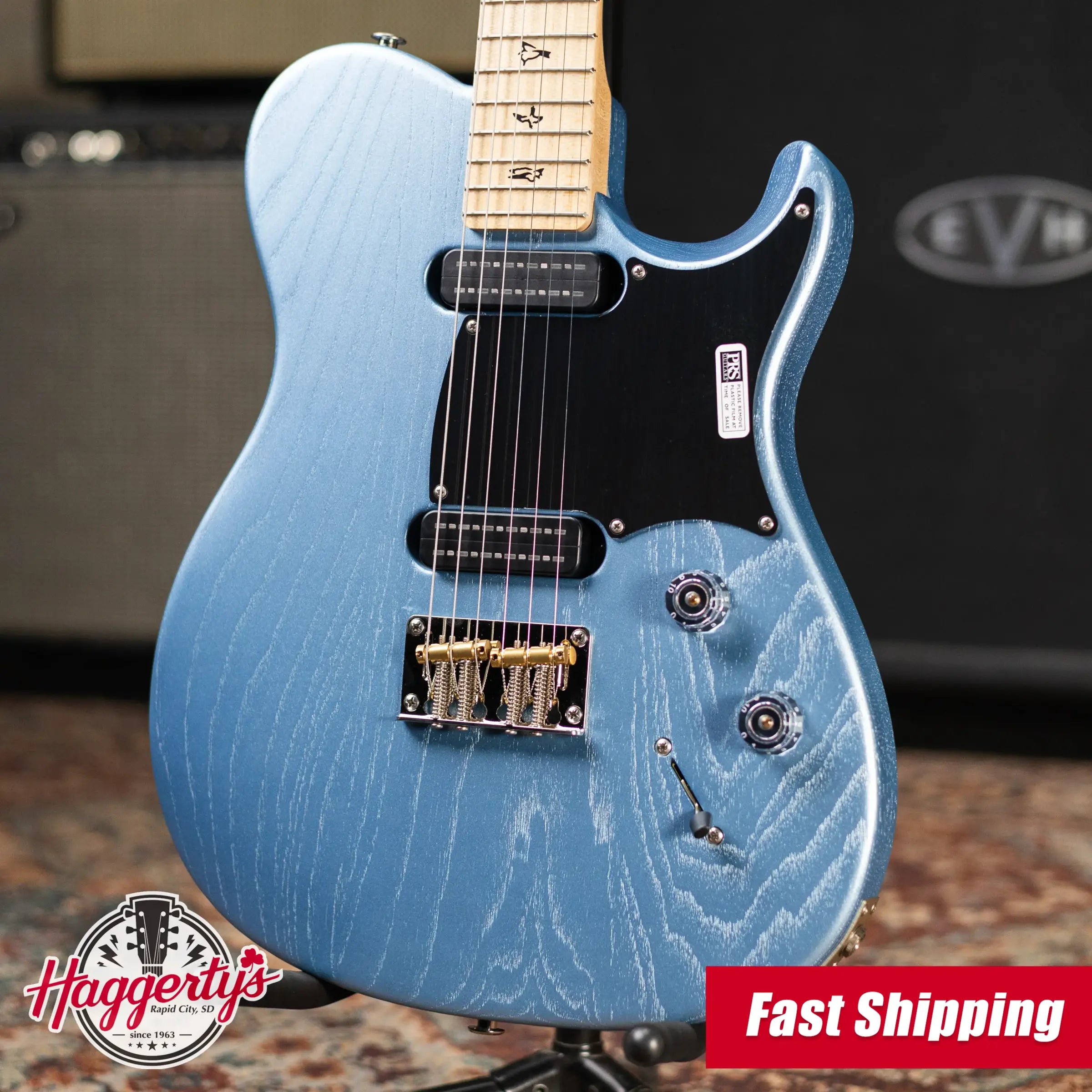 PRS NF-53 Satin Electric Guitar - Satin Frost Blue Metallic with Gig Bag