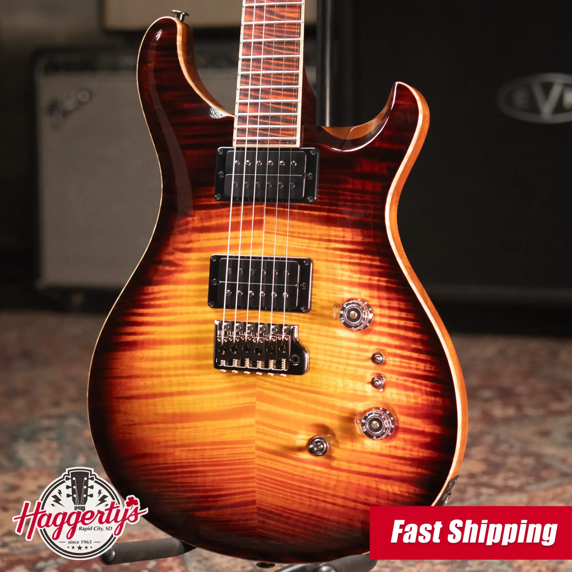 PRS Paul Reed Smith Private Stock Custom 24-08 Electric Guitar - Electric Tiger Glow with Hardshell Case