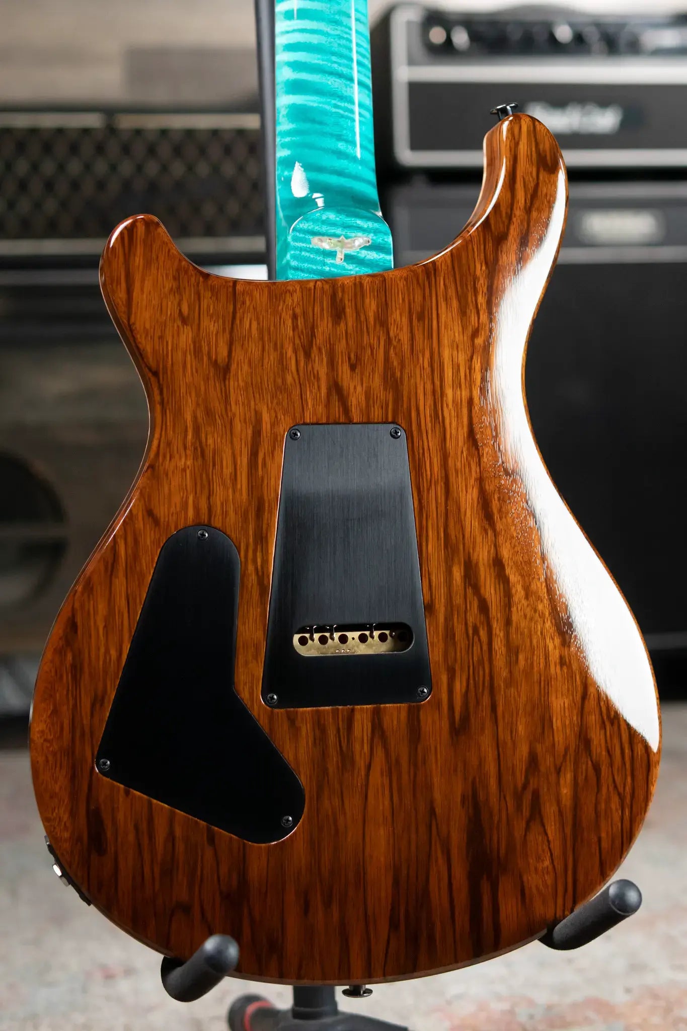 PRS Private Stock Custom 24-08 Semi-Hollow Electric Guitar - Bahamian Blue Glow with Hardshell Case