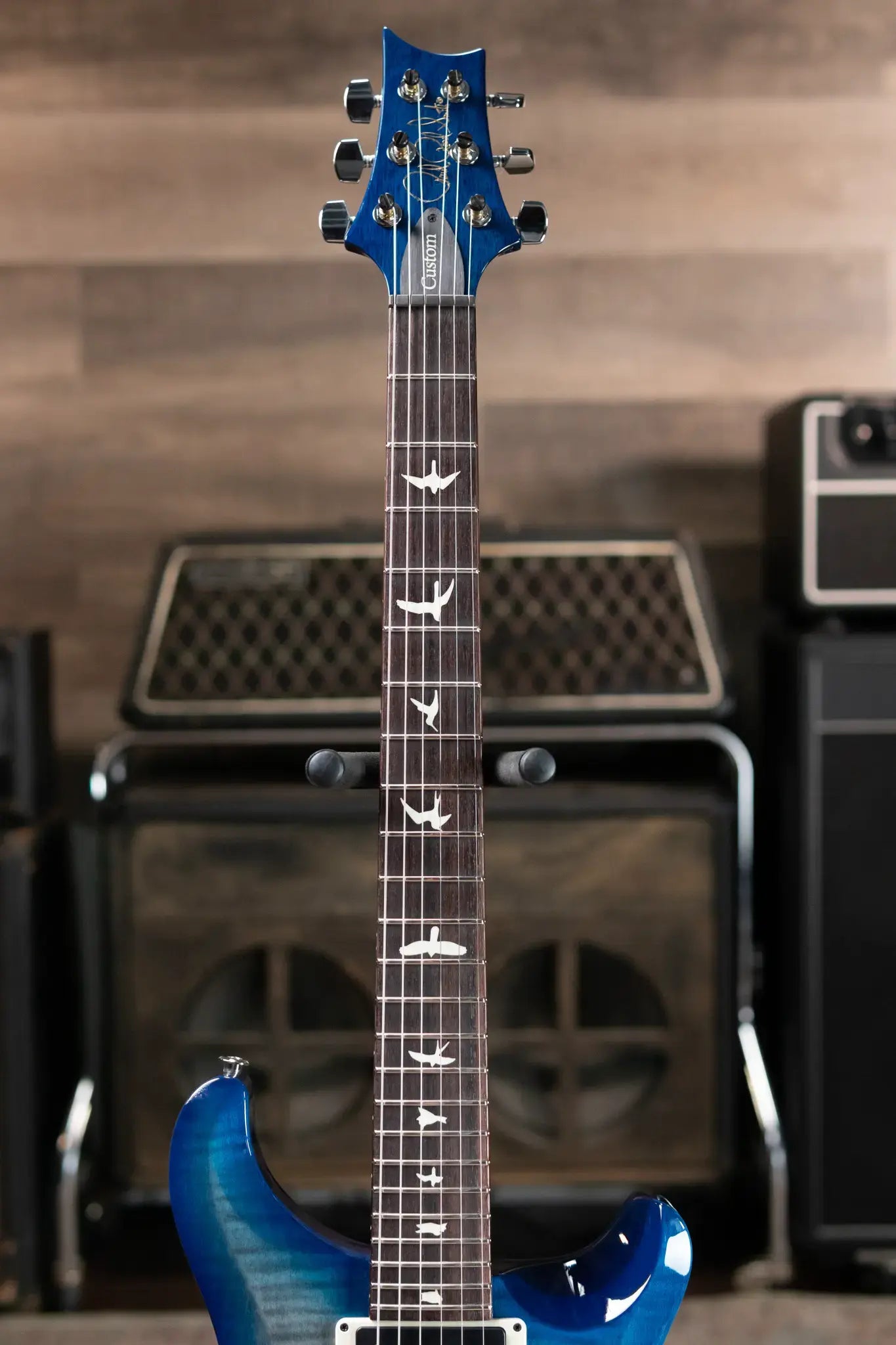 PRS S2 Custom 24 Electric Guitar - Faded Gray/Black Blue Burst with Gig Bag