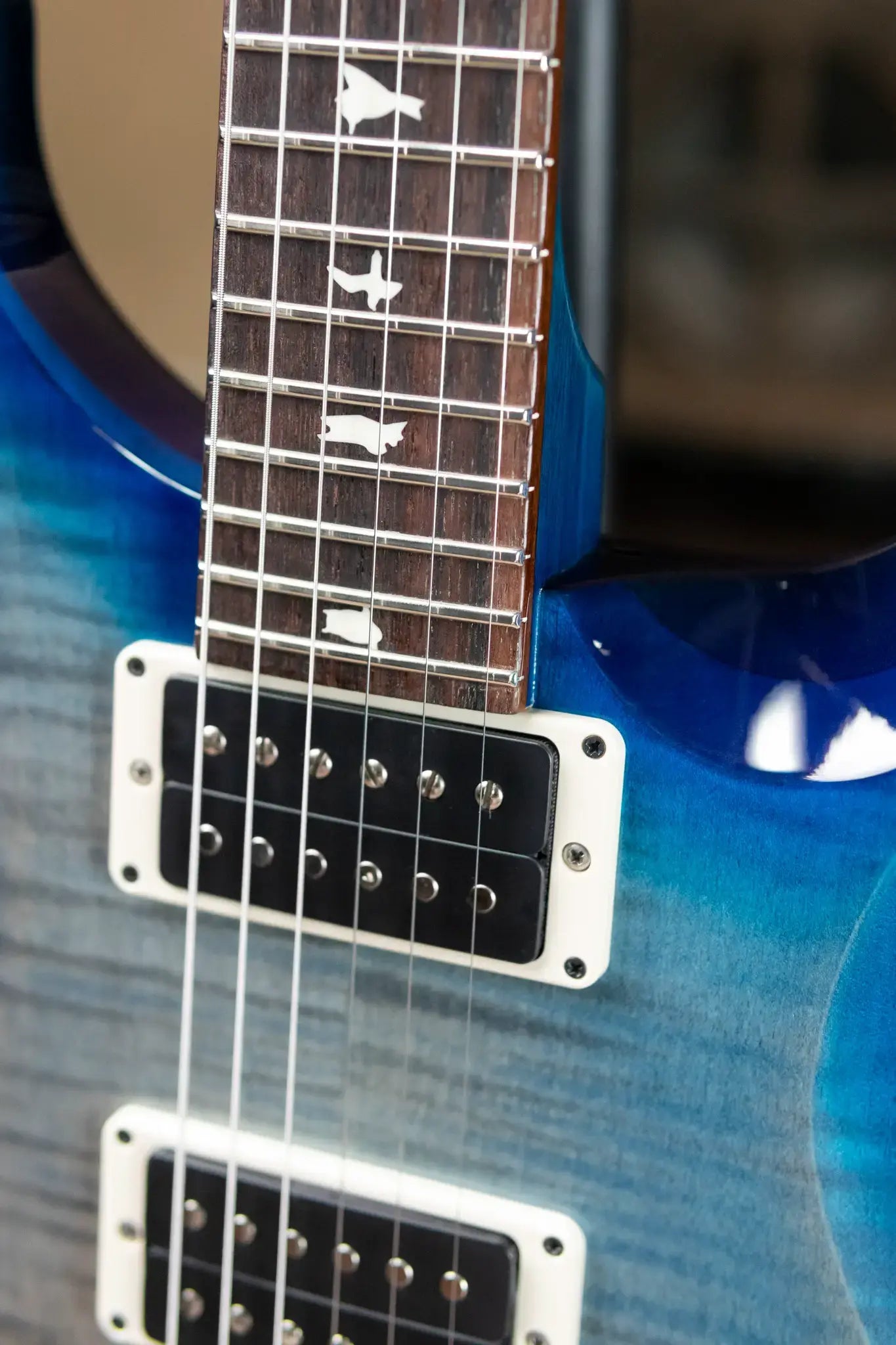 PRS S2 Custom 24 Electric Guitar - Faded Gray/Black Blue Burst with Gig Bag