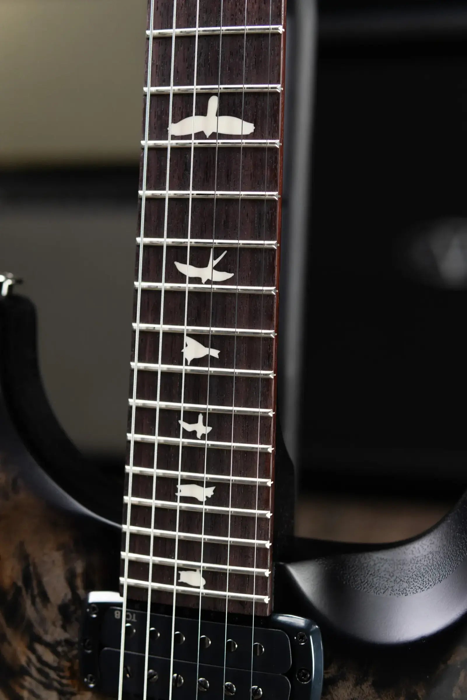 PRS S2 LTD Edition Custom 24-08 Poplar Burl Top Electric Guitar - Satin Charcoal Burst with Gig Bag