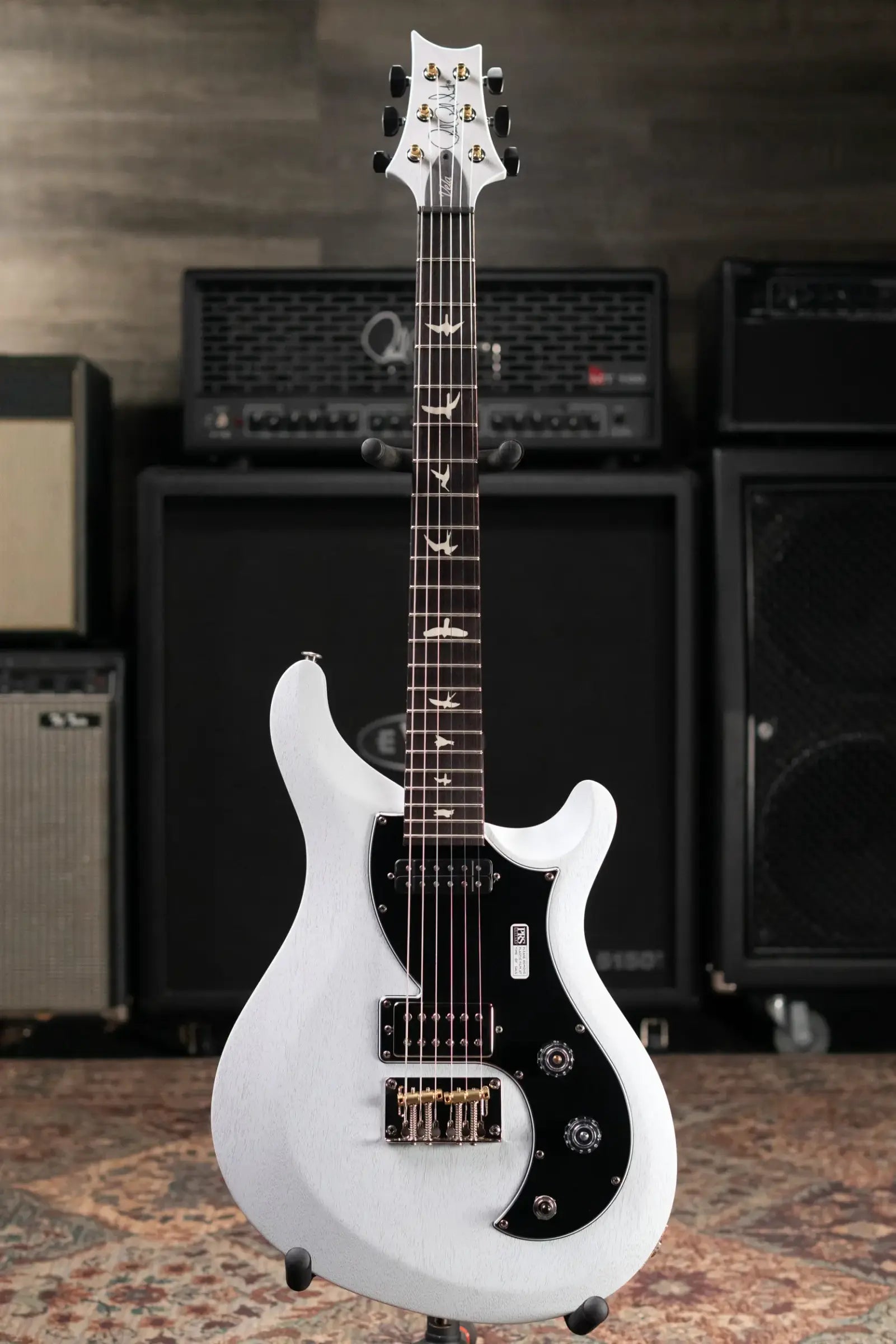 PRS S2 Vela Satin Electric Guitar - Pearl White with Gig Bag