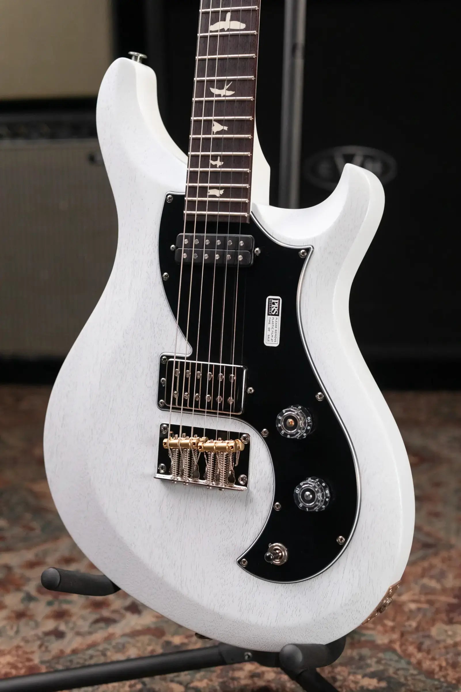 PRS S2 Vela Satin Electric Guitar - Pearl White with Gig Bag