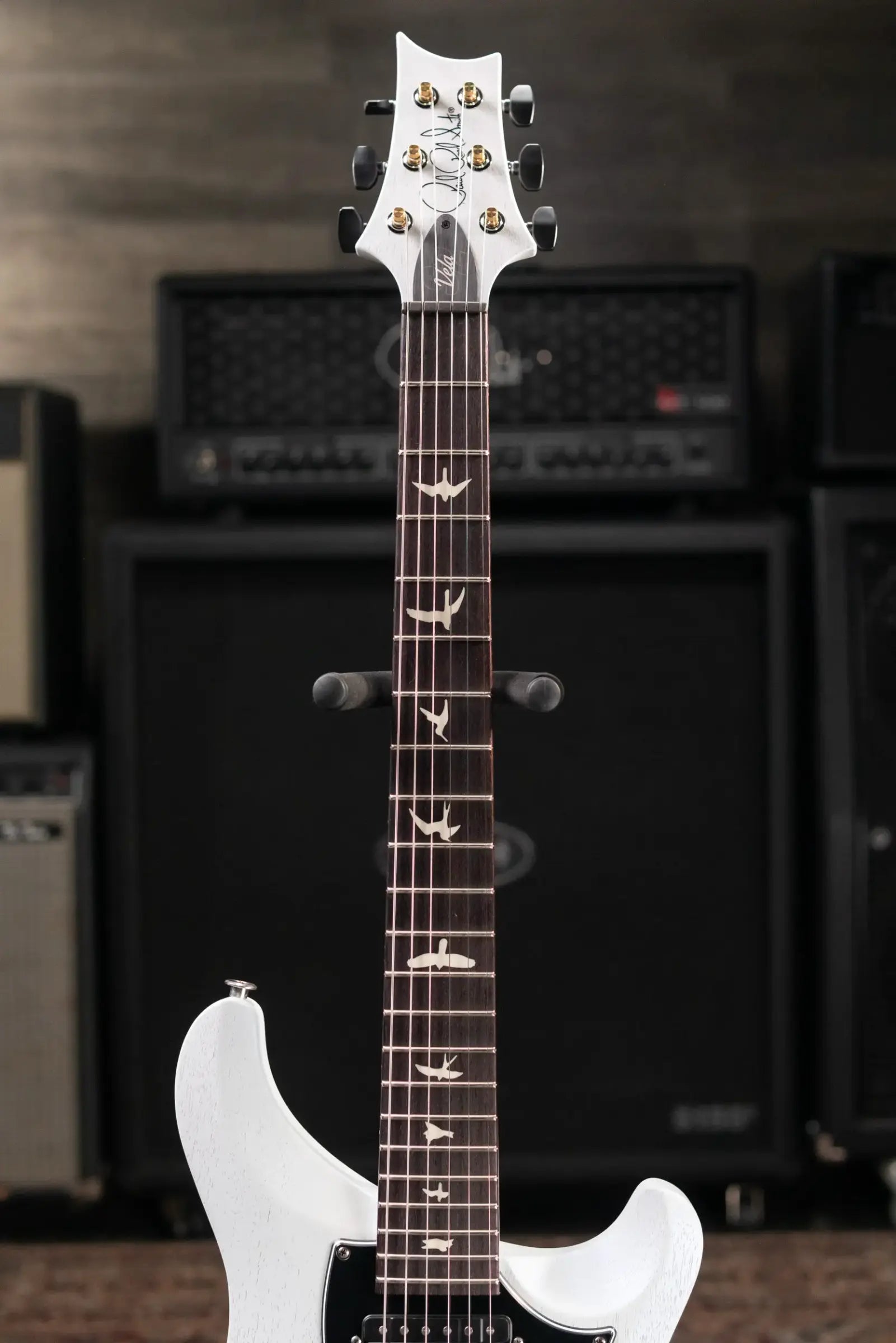 PRS S2 Vela Satin Electric Guitar - Pearl White with Gig Bag