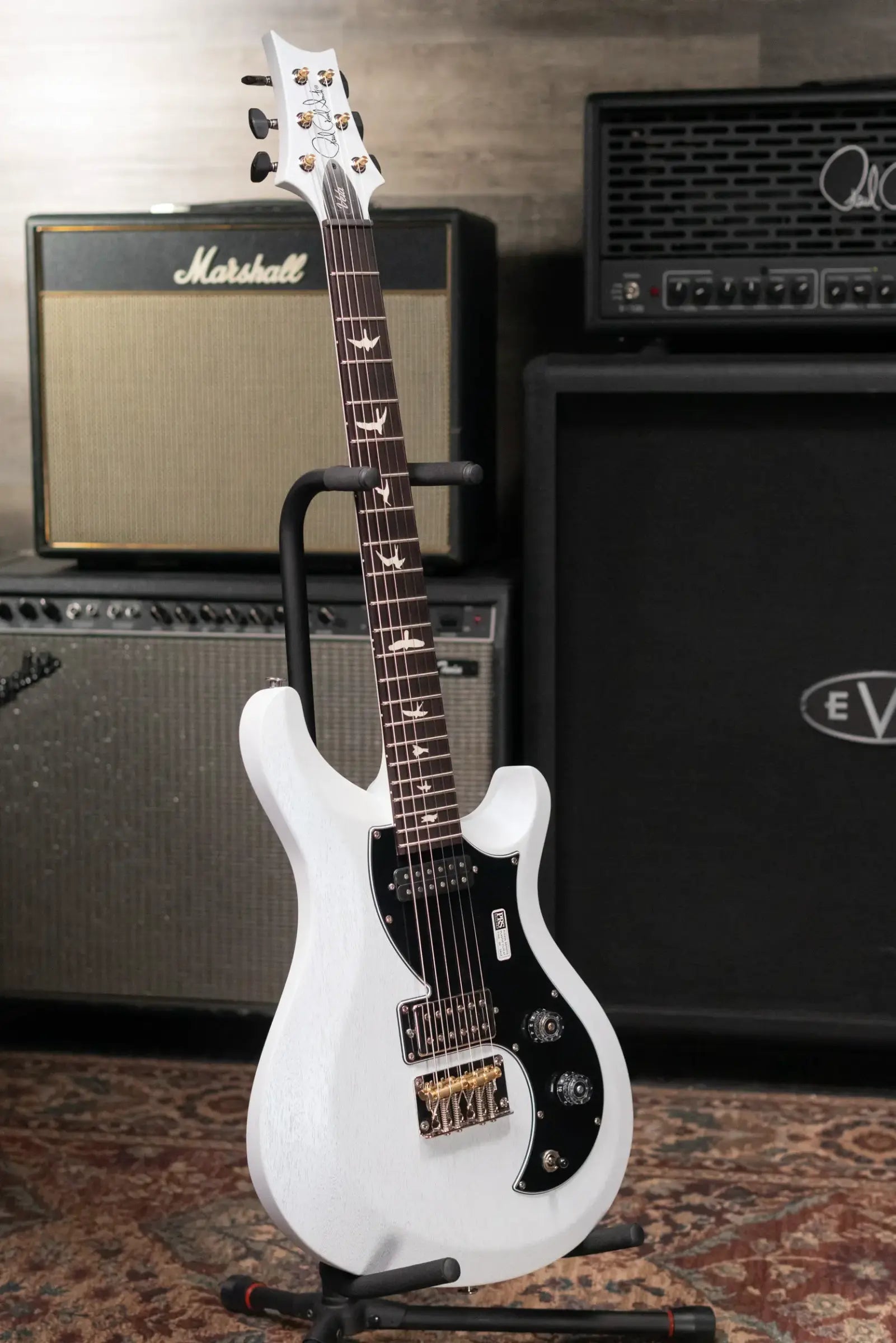 PRS S2 Vela Satin Electric Guitar - Pearl White with Gig Bag