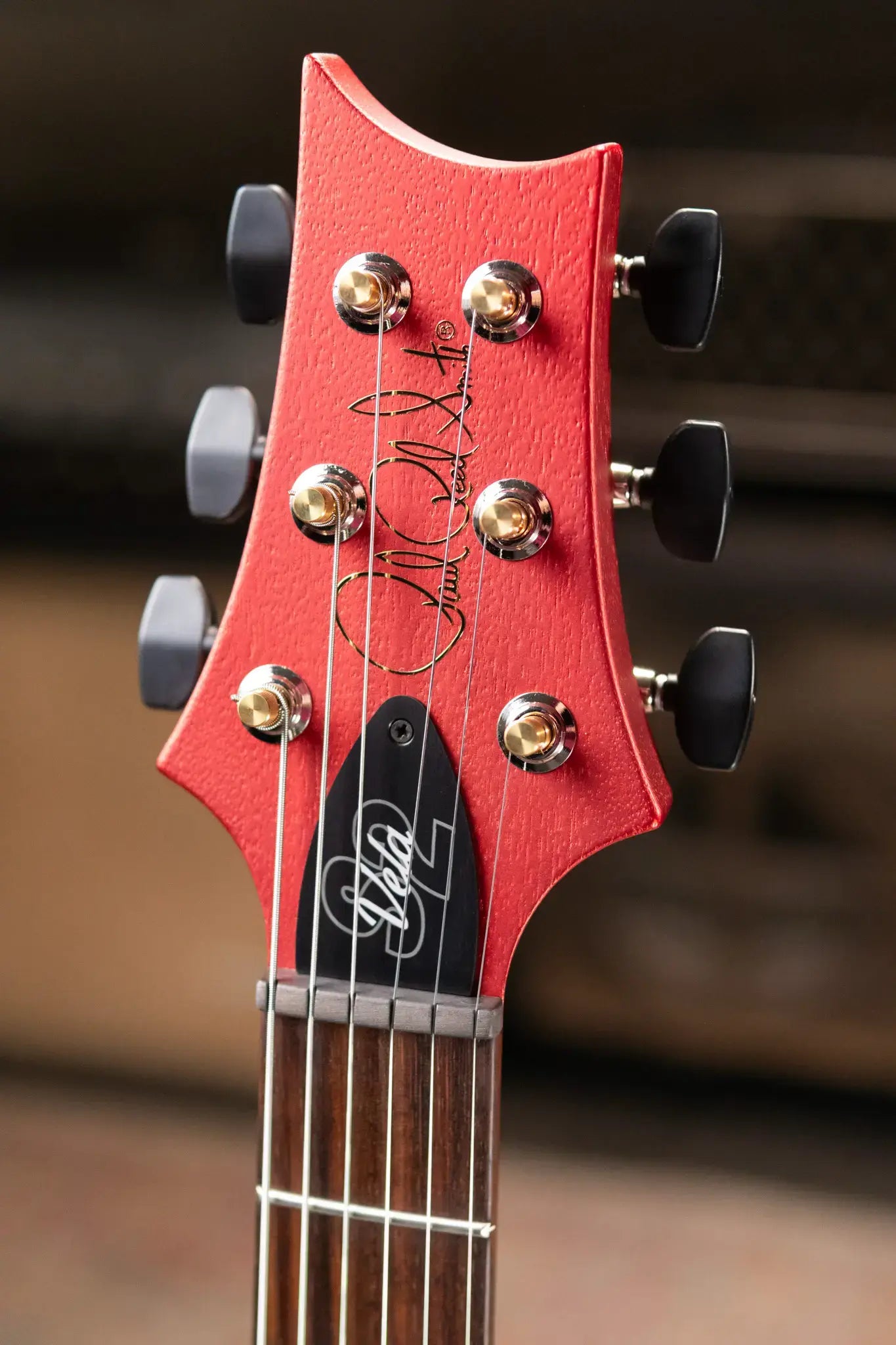 PRS S2 Vela Semi-Hollow Satin Electric Guitar - Red Apple Metallic with Gig Bag
