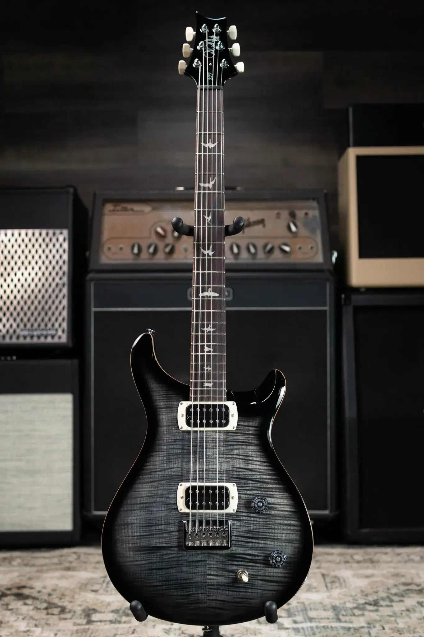 PRS SE 277 Baritone Electric Guitar - Charcoal Burst with Gig Bag