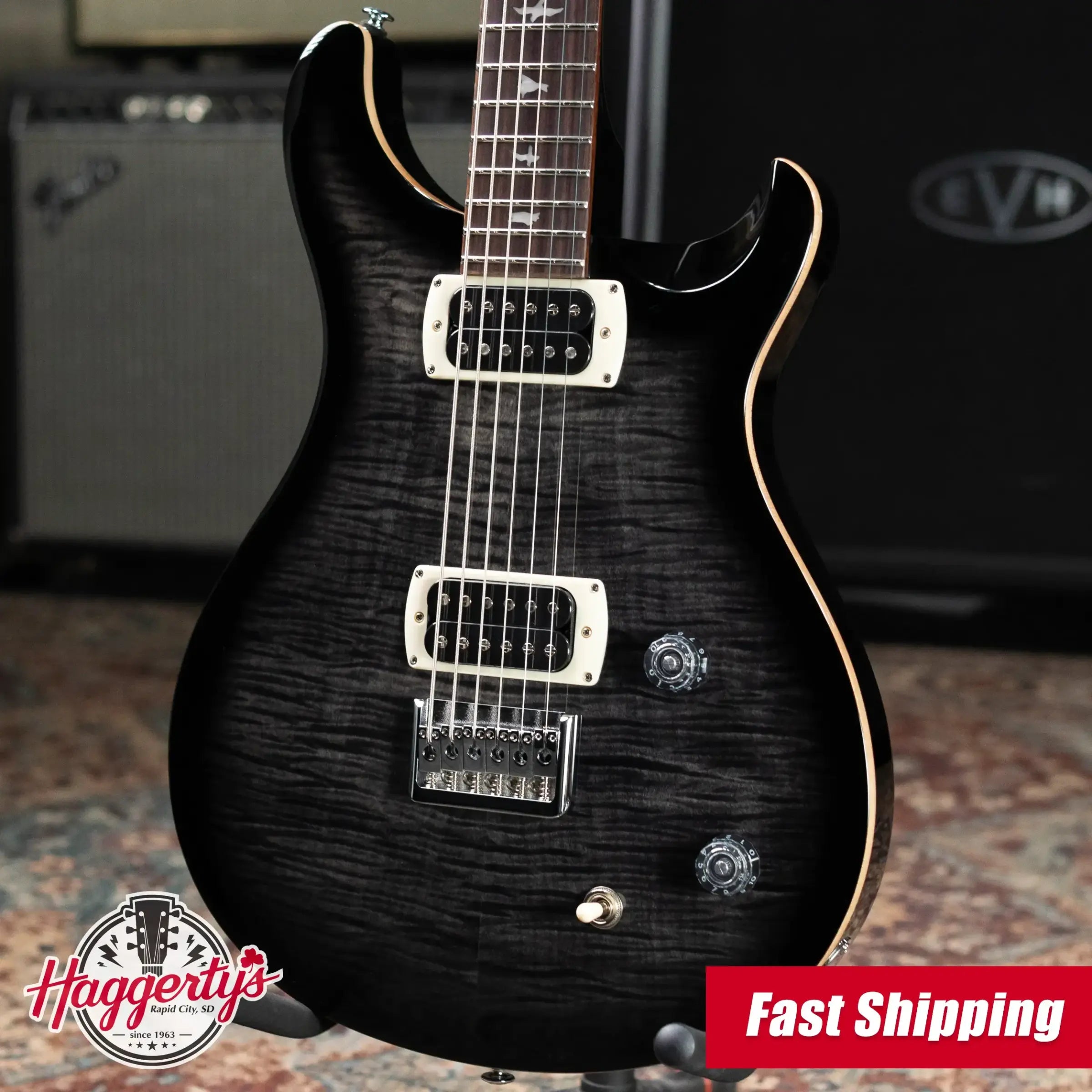 PRS SE 277 Baritone Electric Guitar - Charcoal Burst with Gig Bag