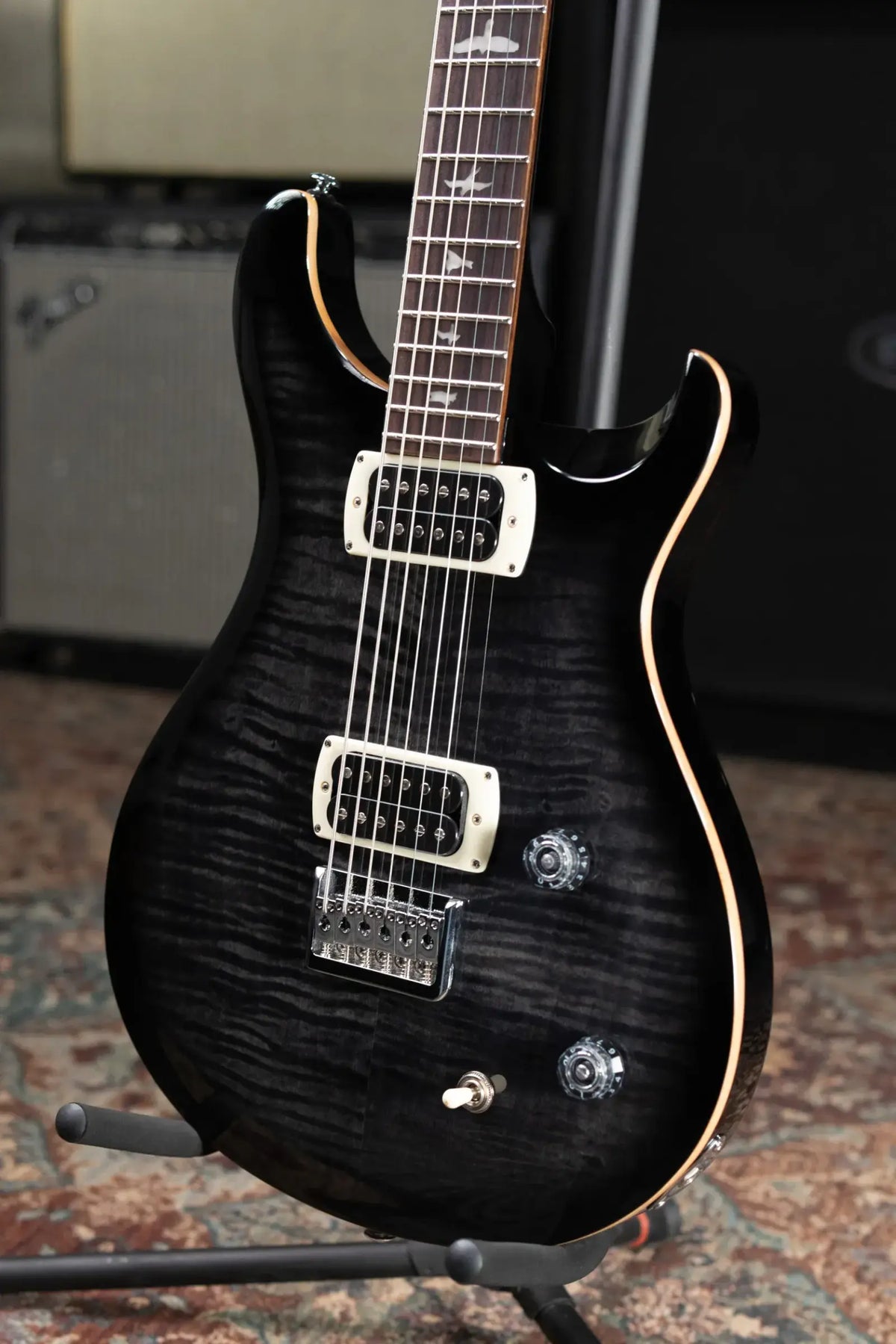 PRS SE 277 Baritone Electric Guitar - Charcoal Burst with Gig Bag
