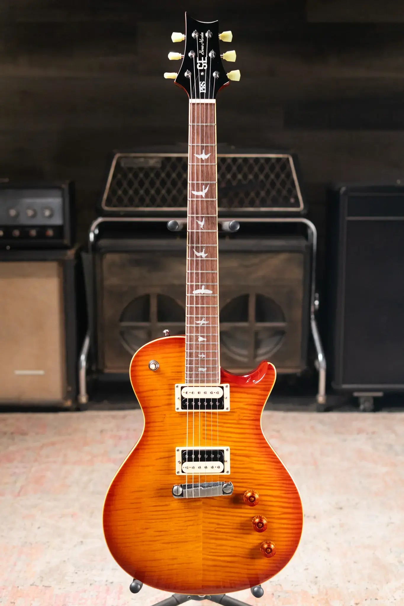 PRS SE Bernie Marsden Signature Electric Guitar, Signed Backplate - Sunburst with Gig Bag - Used