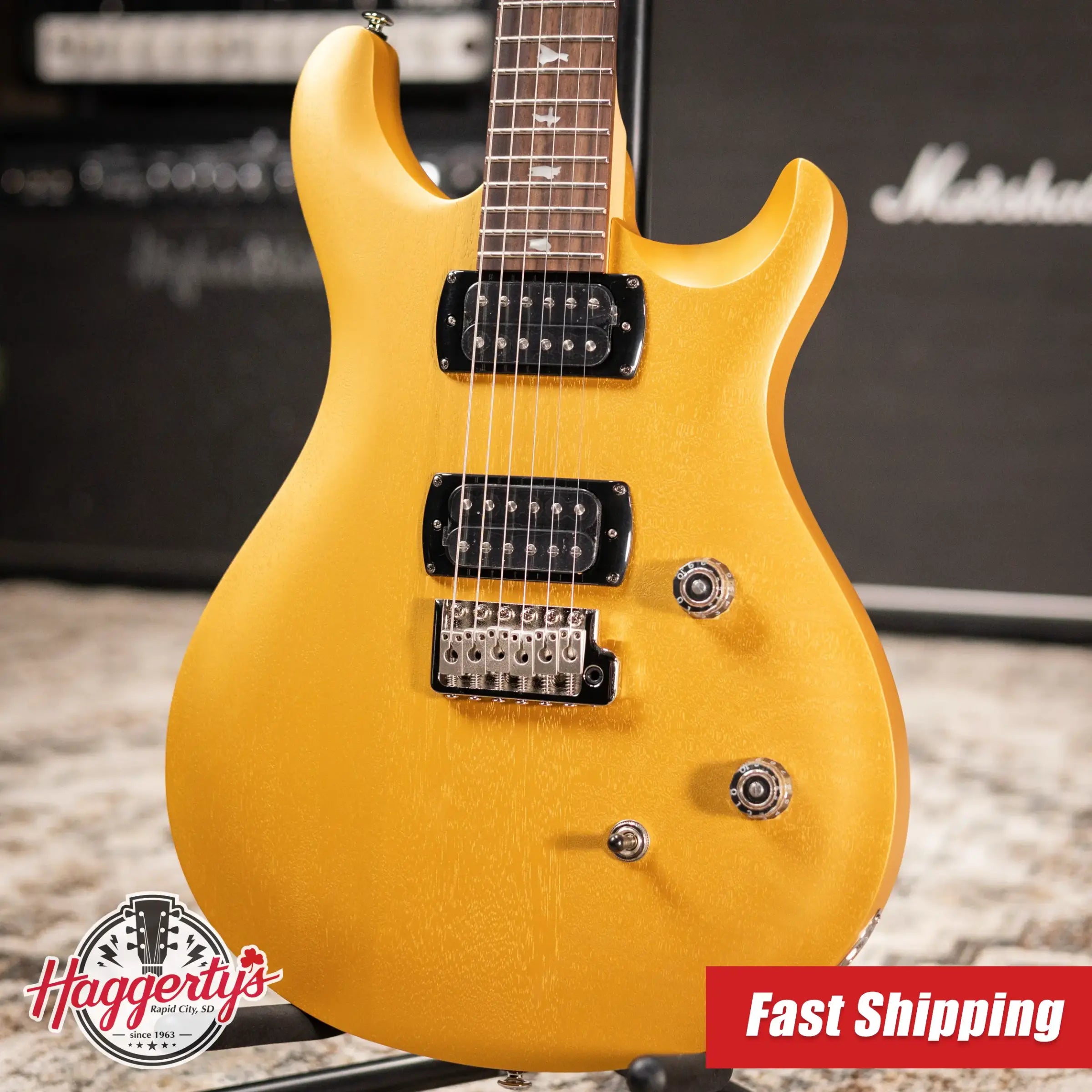 PRS SE CE 24 Electric Guitar - Metallic Gold Satin with Gig Bag