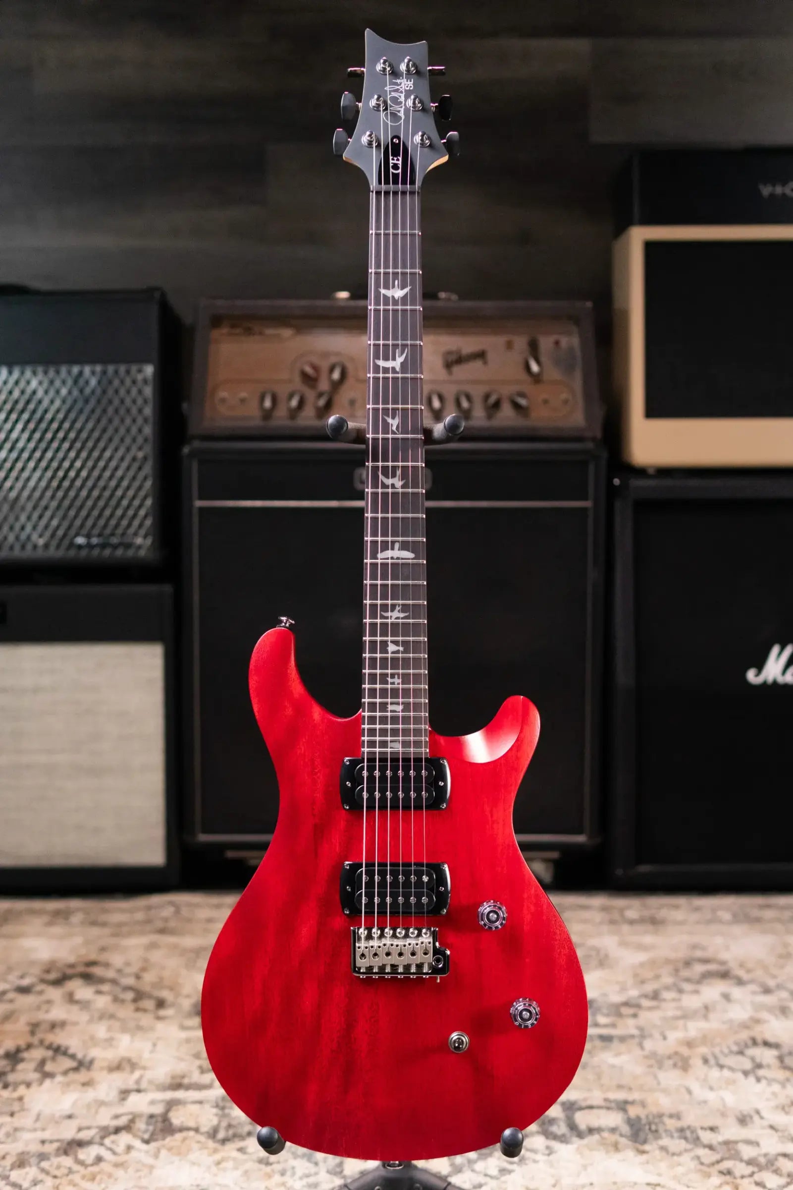 PRS SE CE 24 Electric Guitar - Vintage Cherry Satin with Gig Bag
